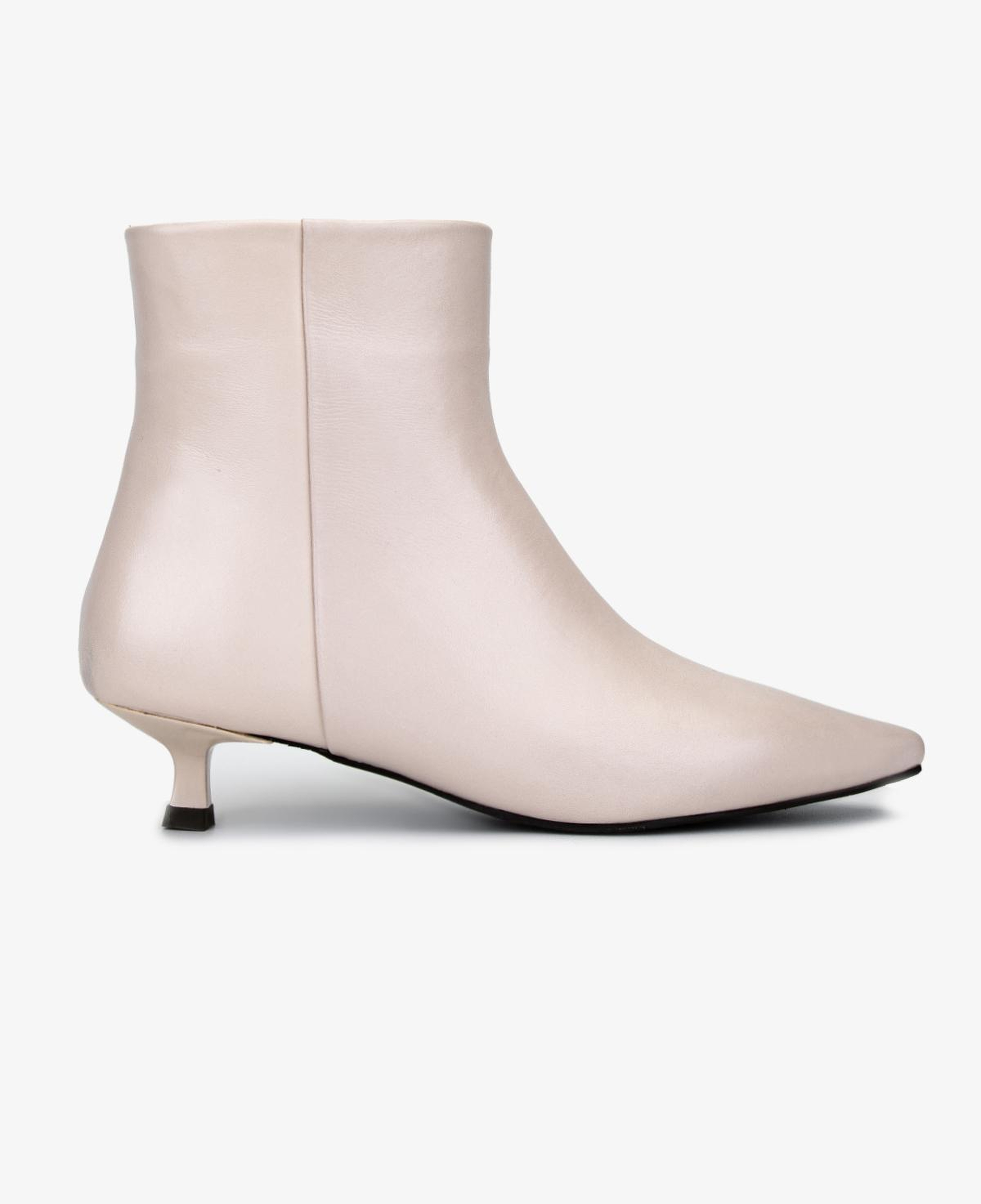 Valmenti Kadın Hakiki Deri Bej Topuklu Bot