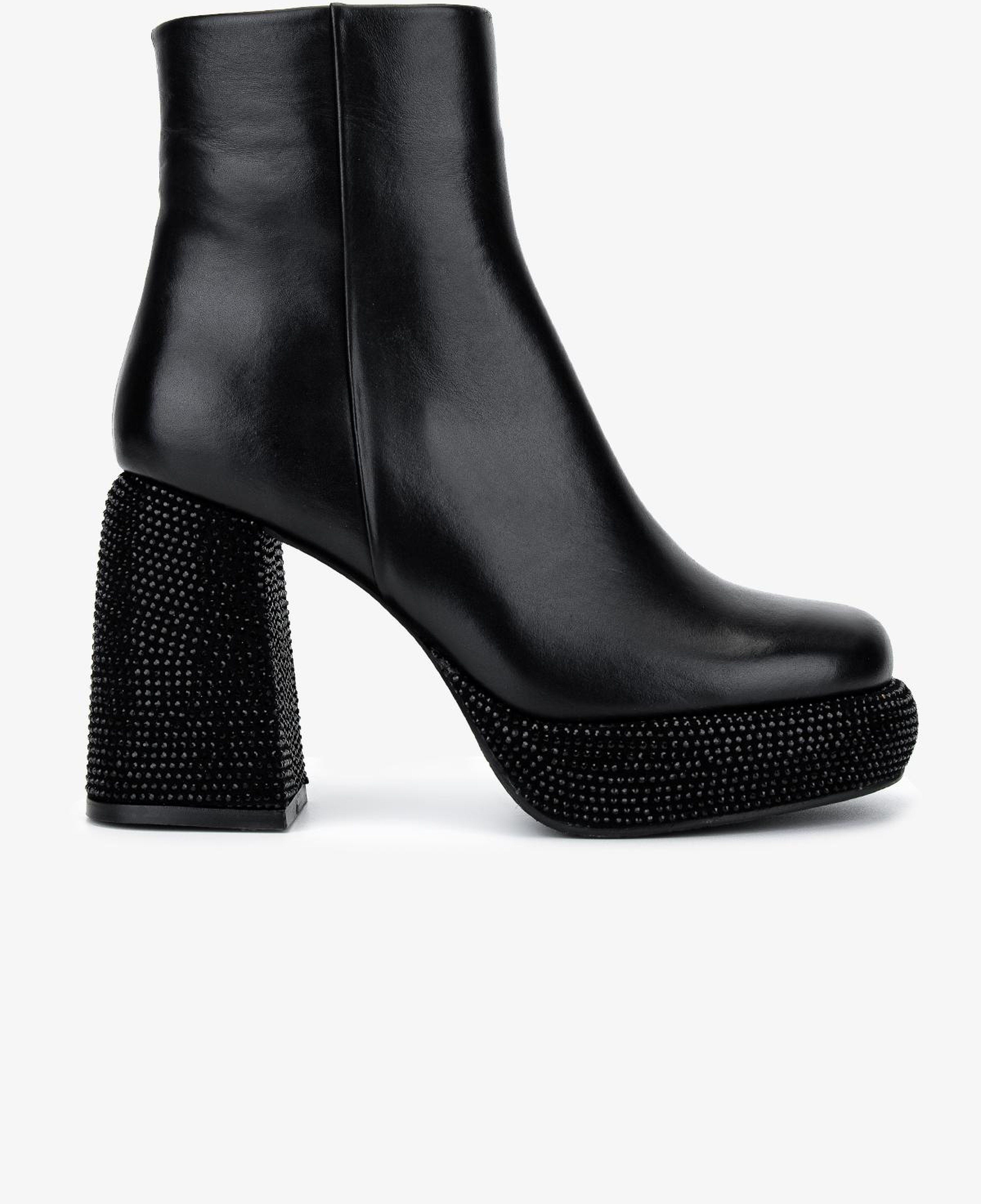 Valmenti Kadın Hakiki Deri Siyah Deri Topuklu Bot