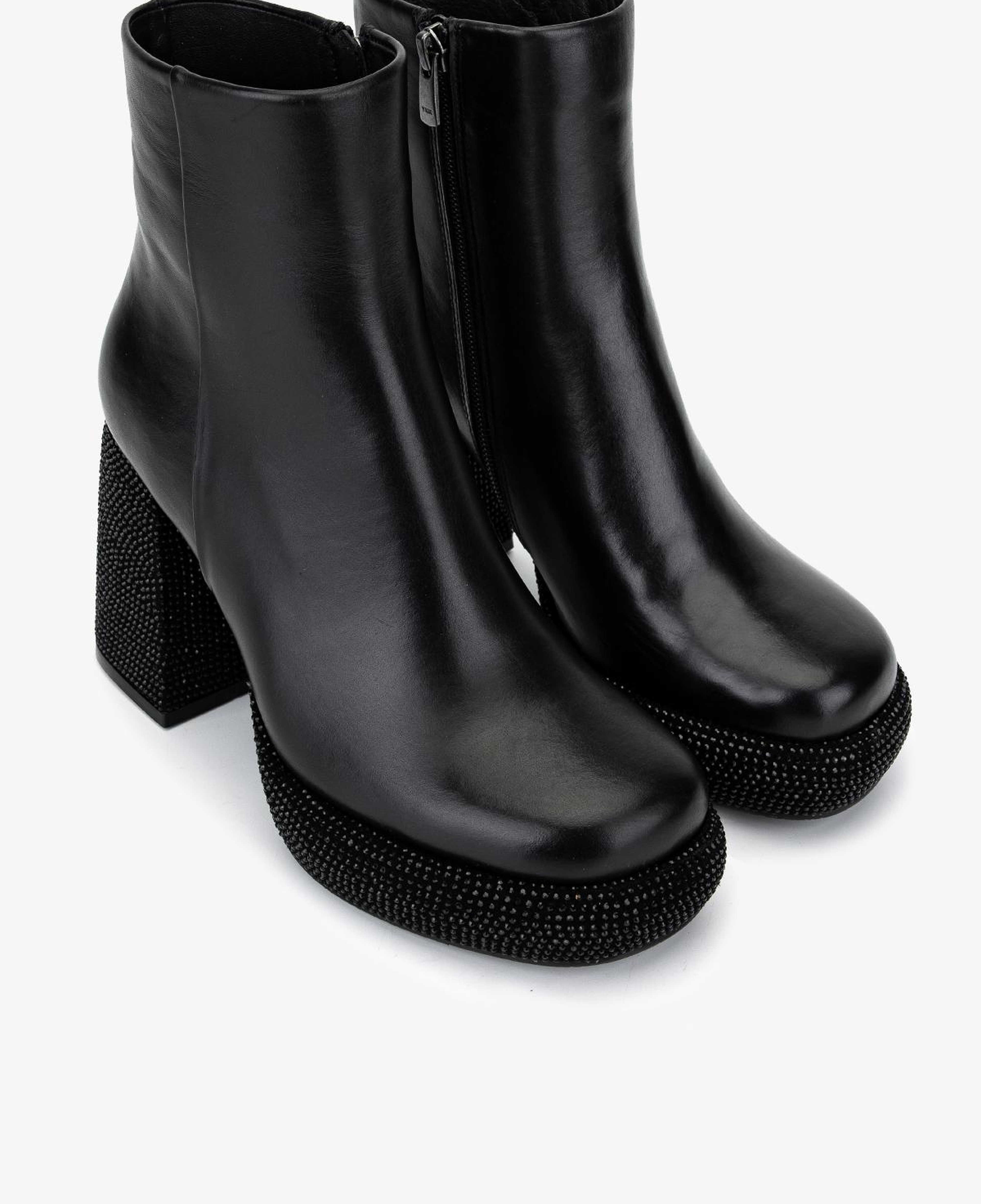 Valmenti Kadın Hakiki Deri Siyah Deri Topuklu Bot