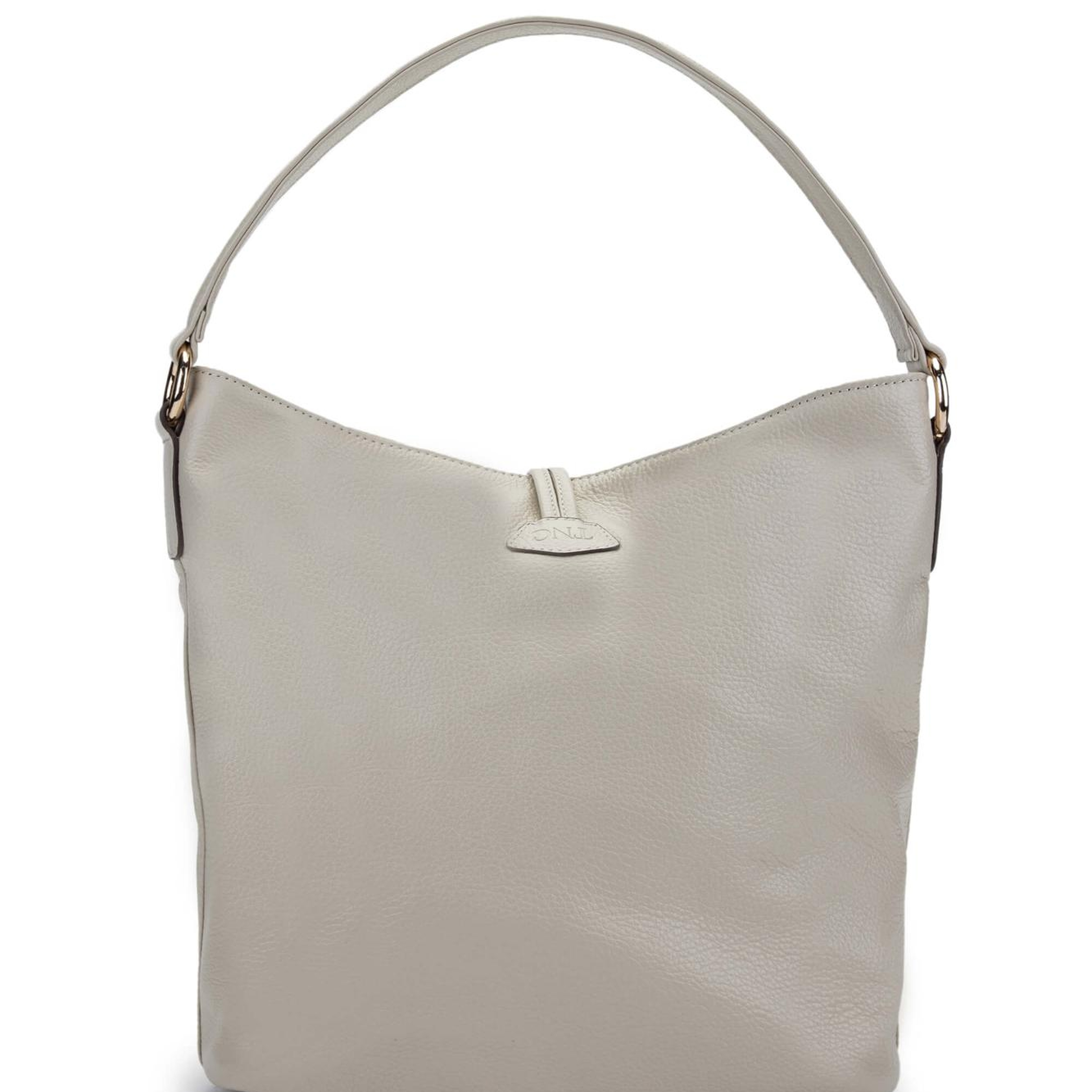 Tamer Tanca Kadın Hakiki Deri Bej Omuz Çanta