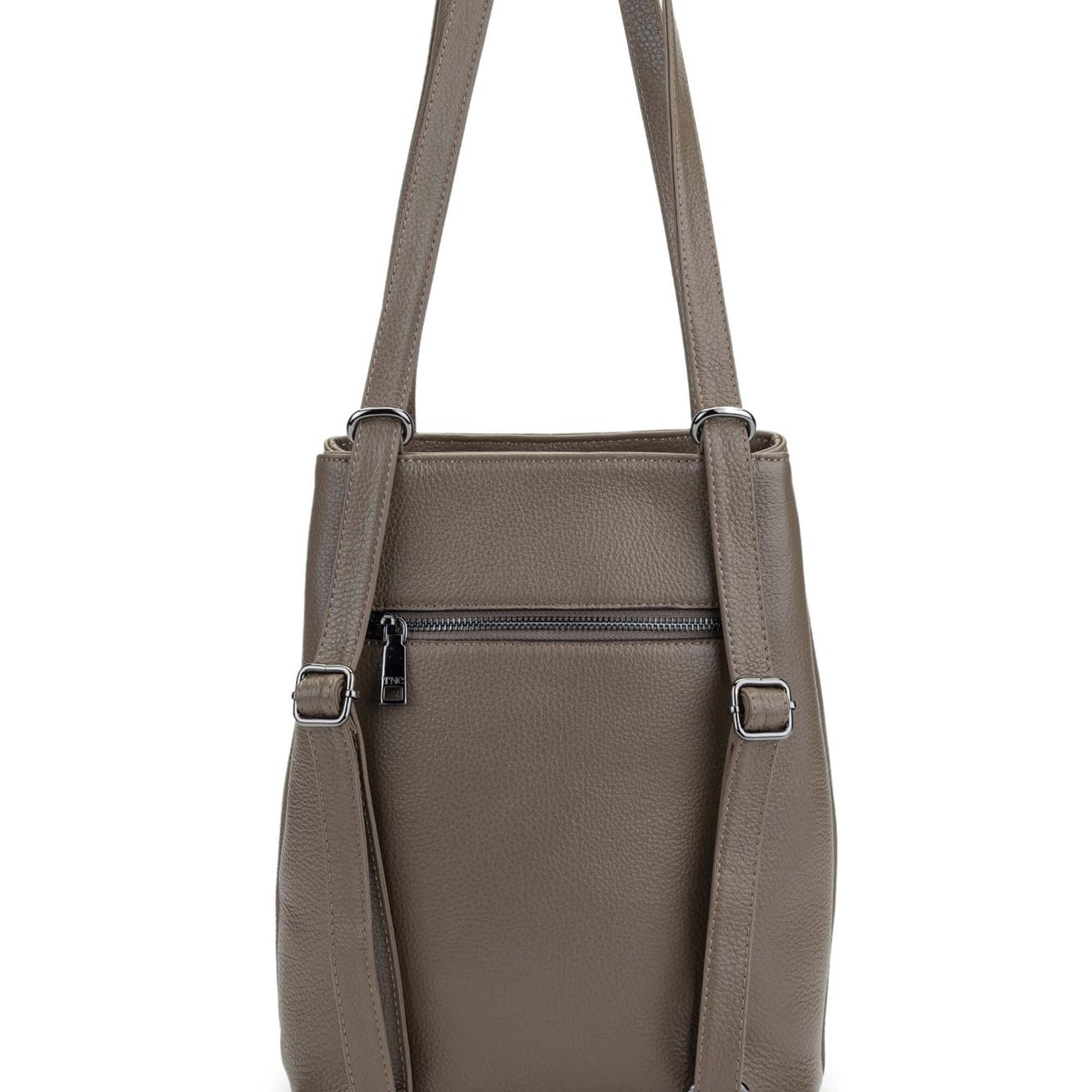 Tamer Tanca Kadın Hakiki Deri Bej Sırt & Omuz Çantası