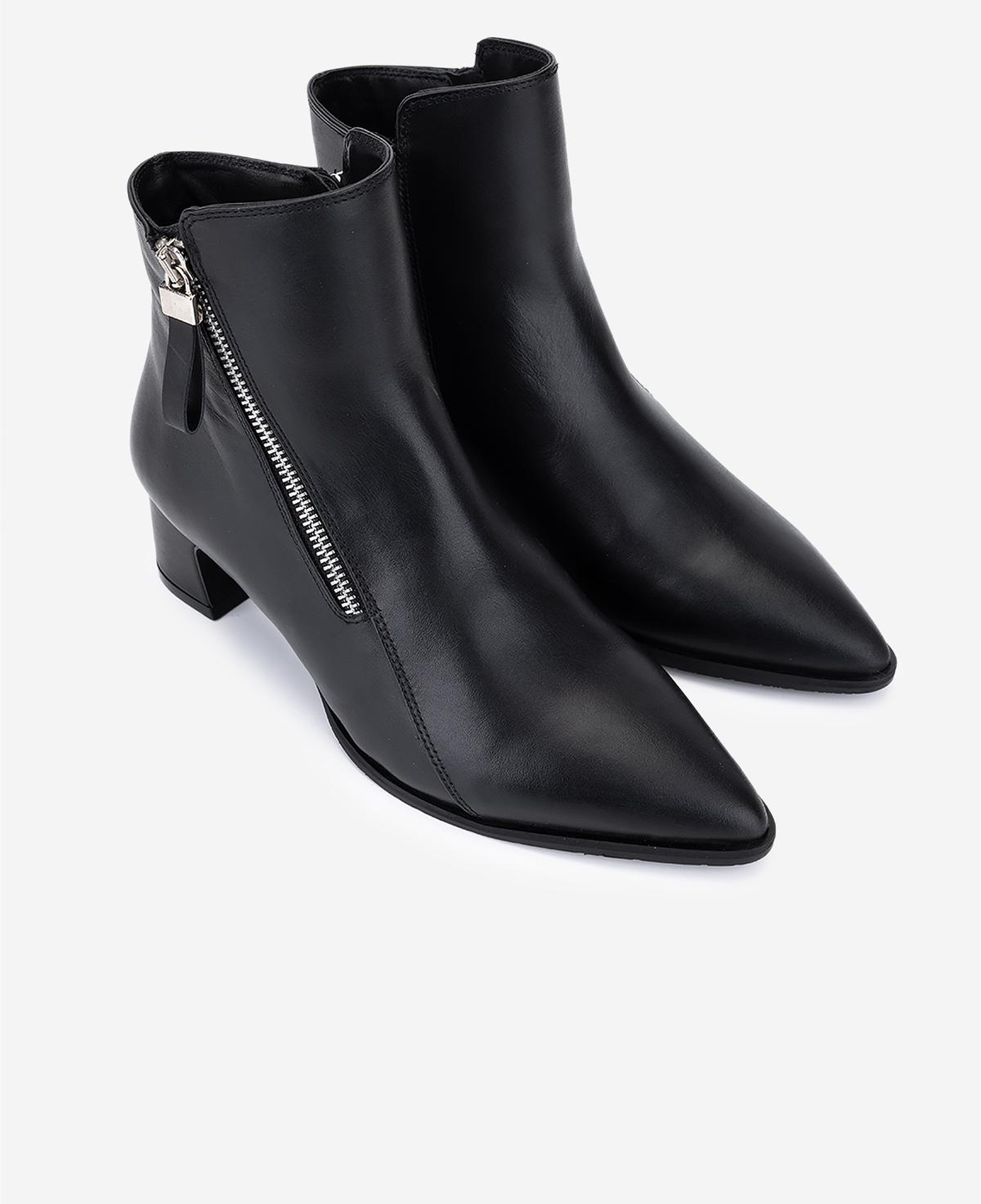 Valmenti Kadın Hakiki Deri Siyah Topuklu Bot