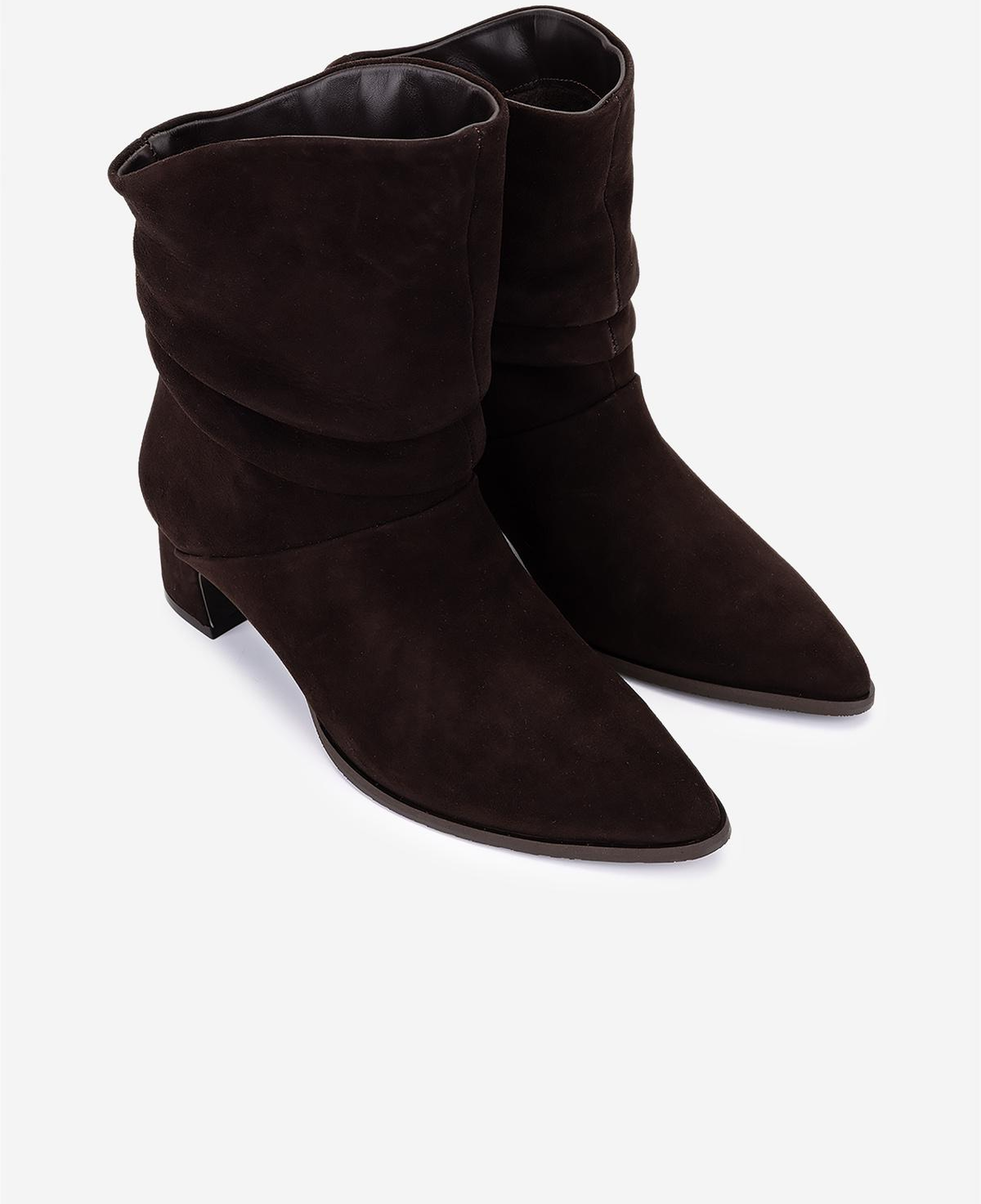 Valmenti Kadın Hakiki Deri Kahverengi Süet Topuklu Bot