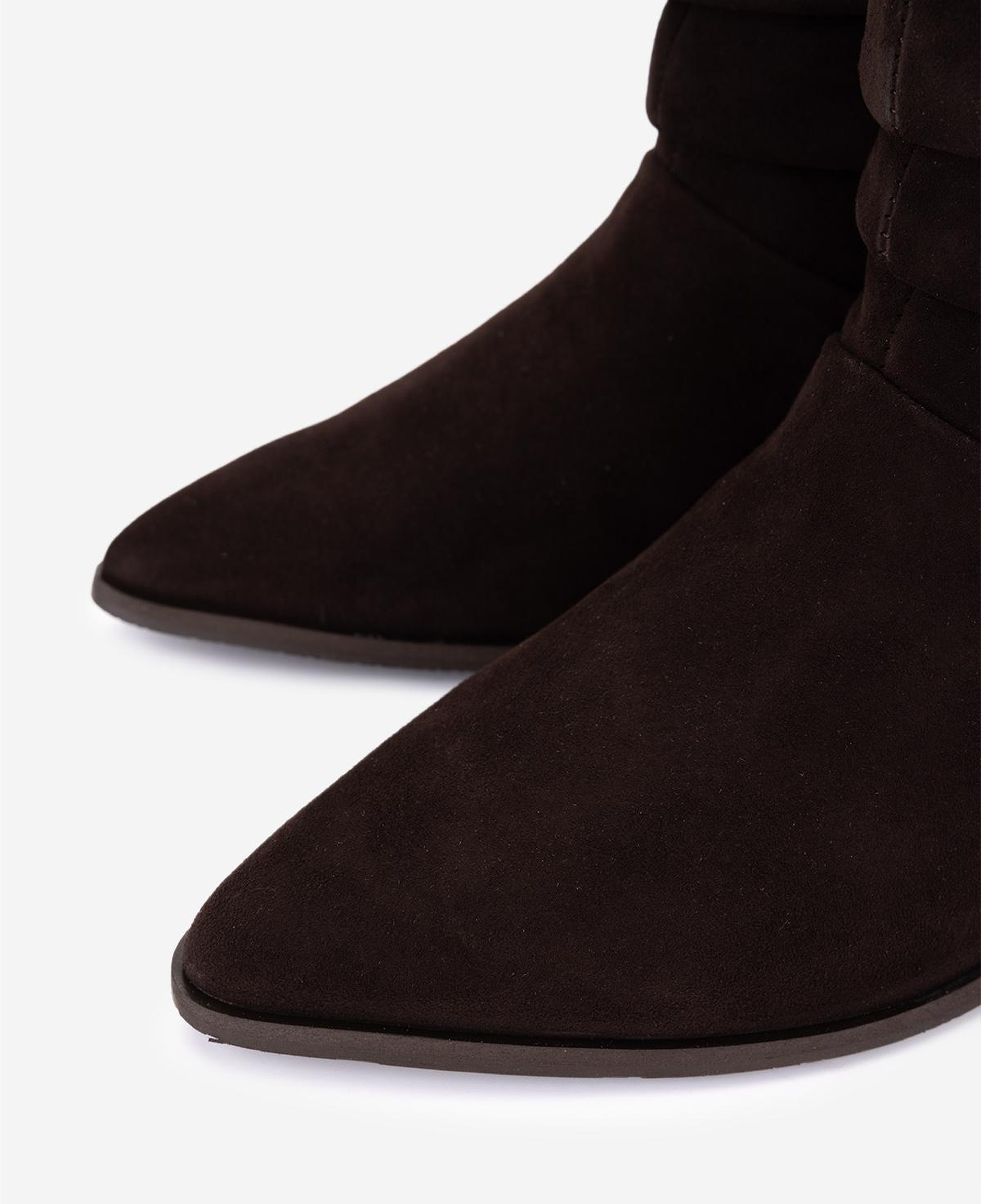 Valmenti Kadın Hakiki Deri Kahverengi Süet Topuklu Bot