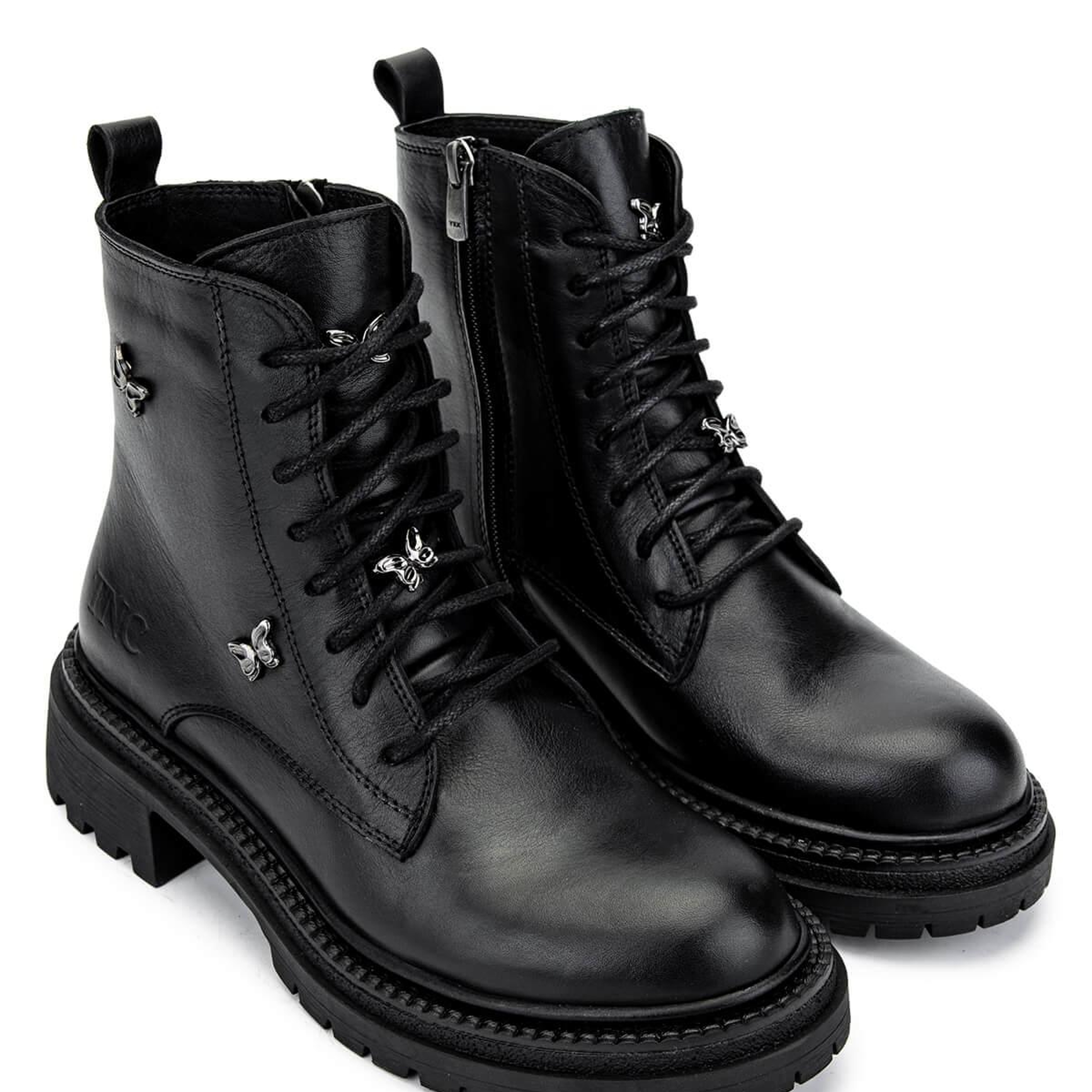 Tamer Tanca Kadın Hakiki Deri Siyah Deri Casual Bot