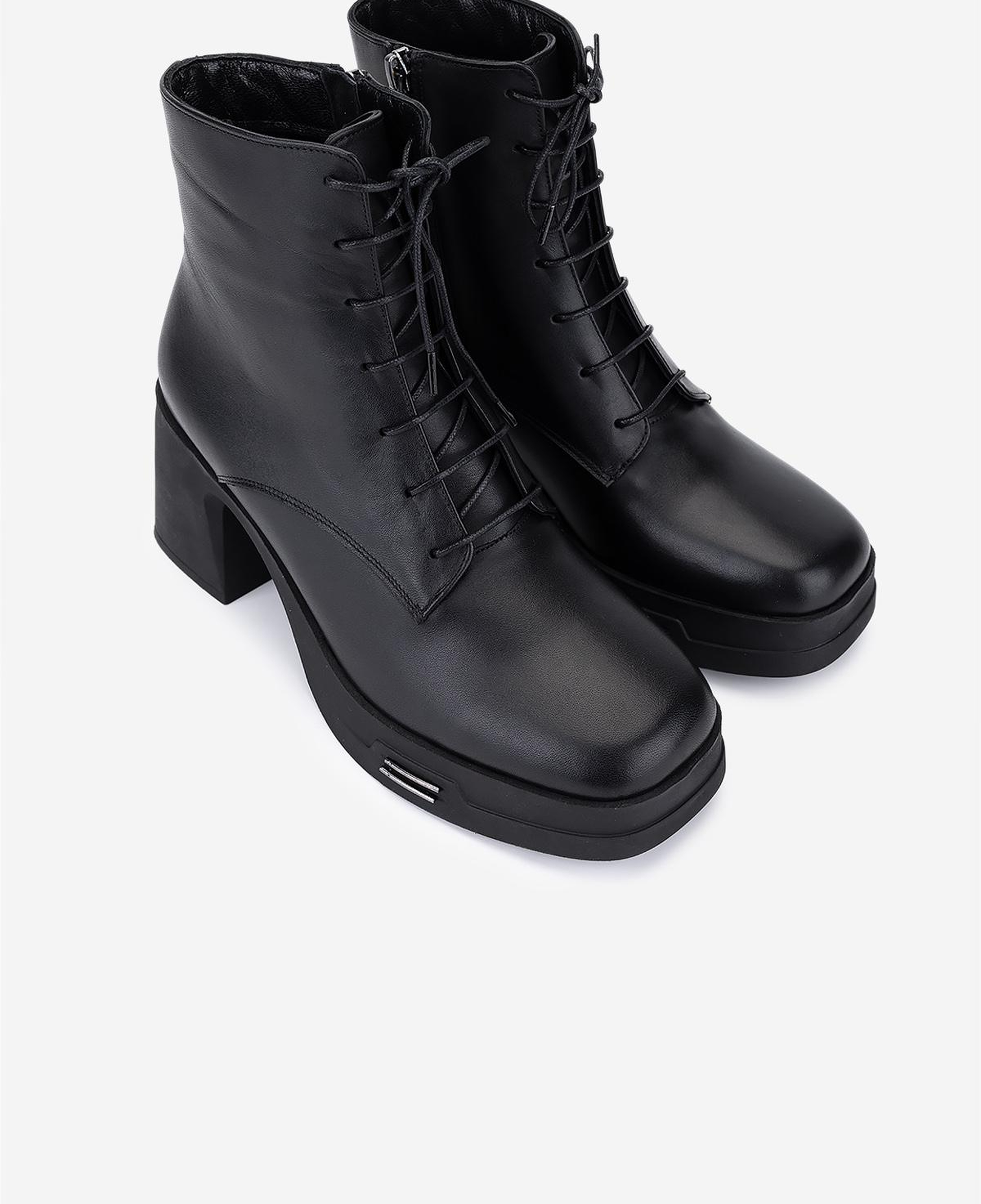 Valmenti Kadın Hakiki Deri Siyah Topuklu Bot