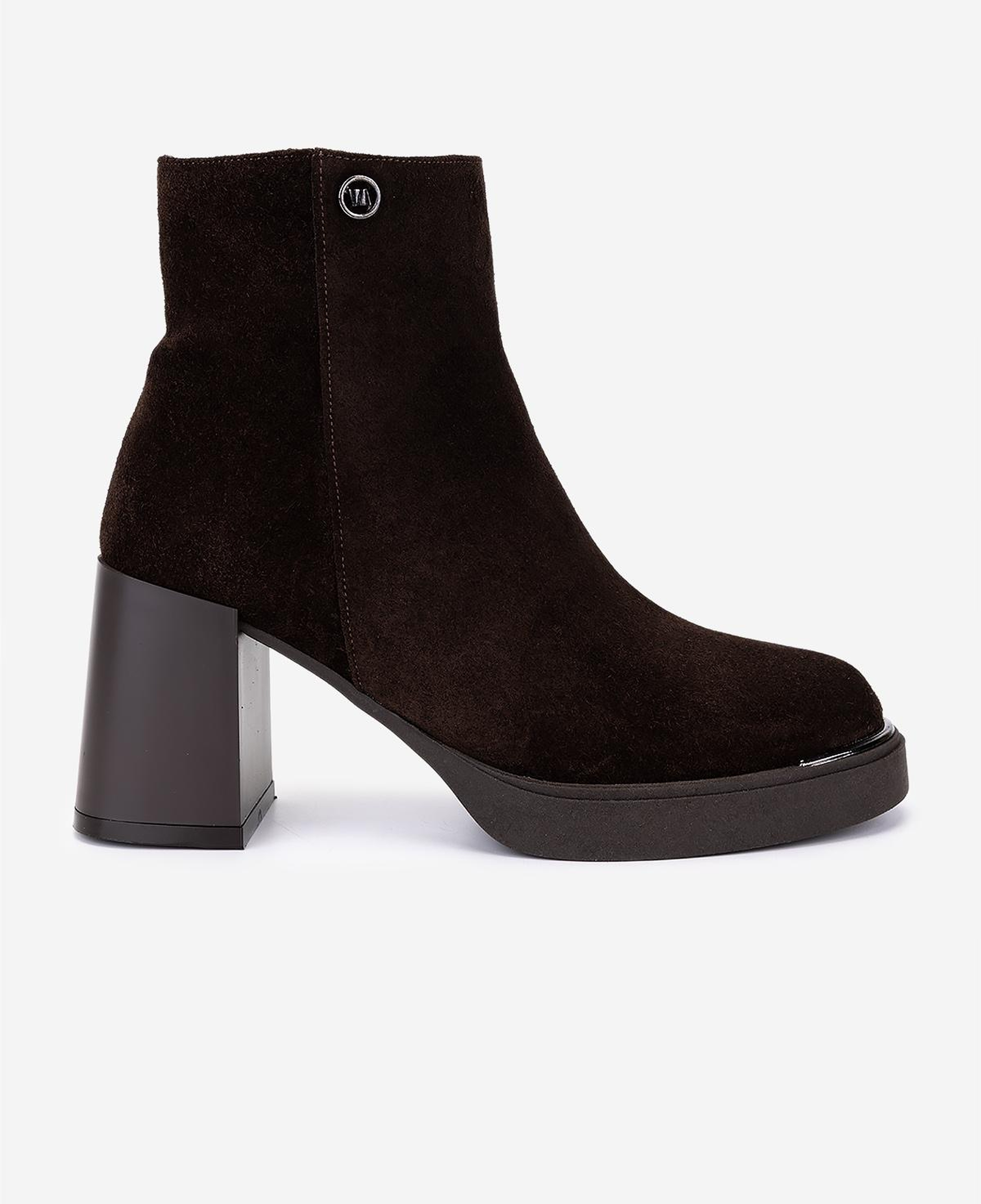 Valmenti Kadın Hakiki Deri Kahverengi Süet Topuklu Bot