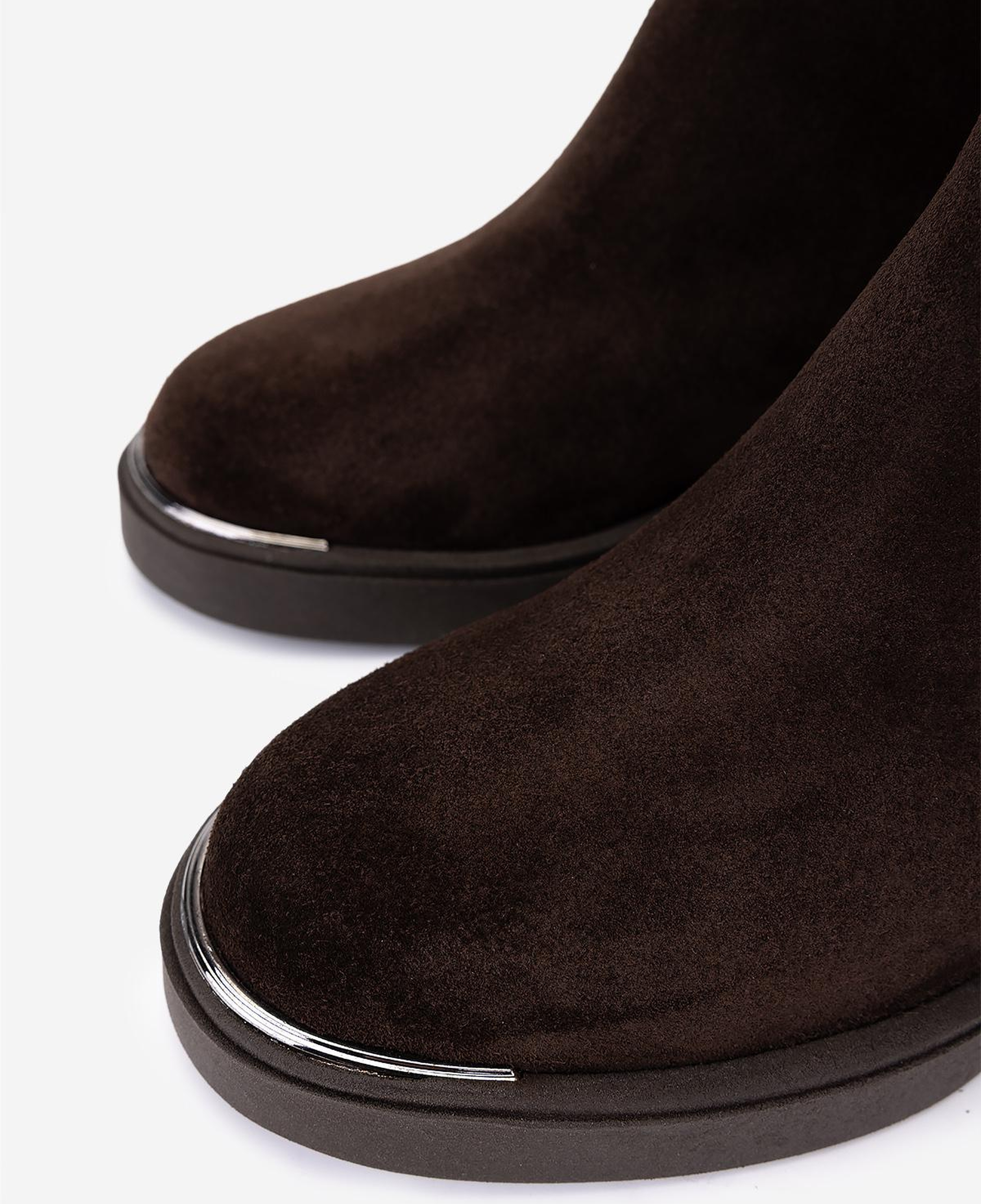 Valmenti Kadın Hakiki Deri Kahverengi Süet Topuklu Bot