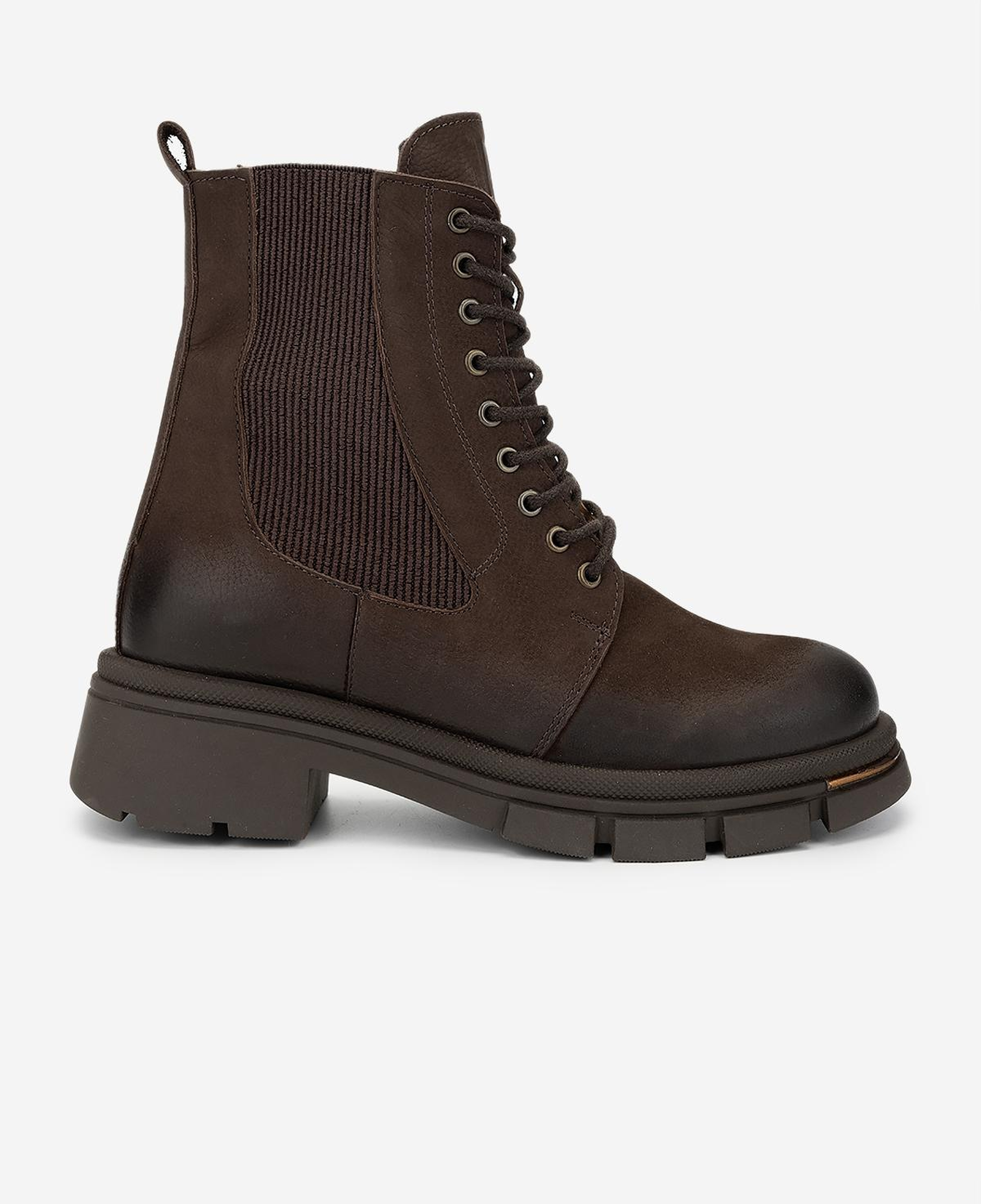 Valmenti Kadın Hakiki Deri Kahverengi Nubuk Düz Bot