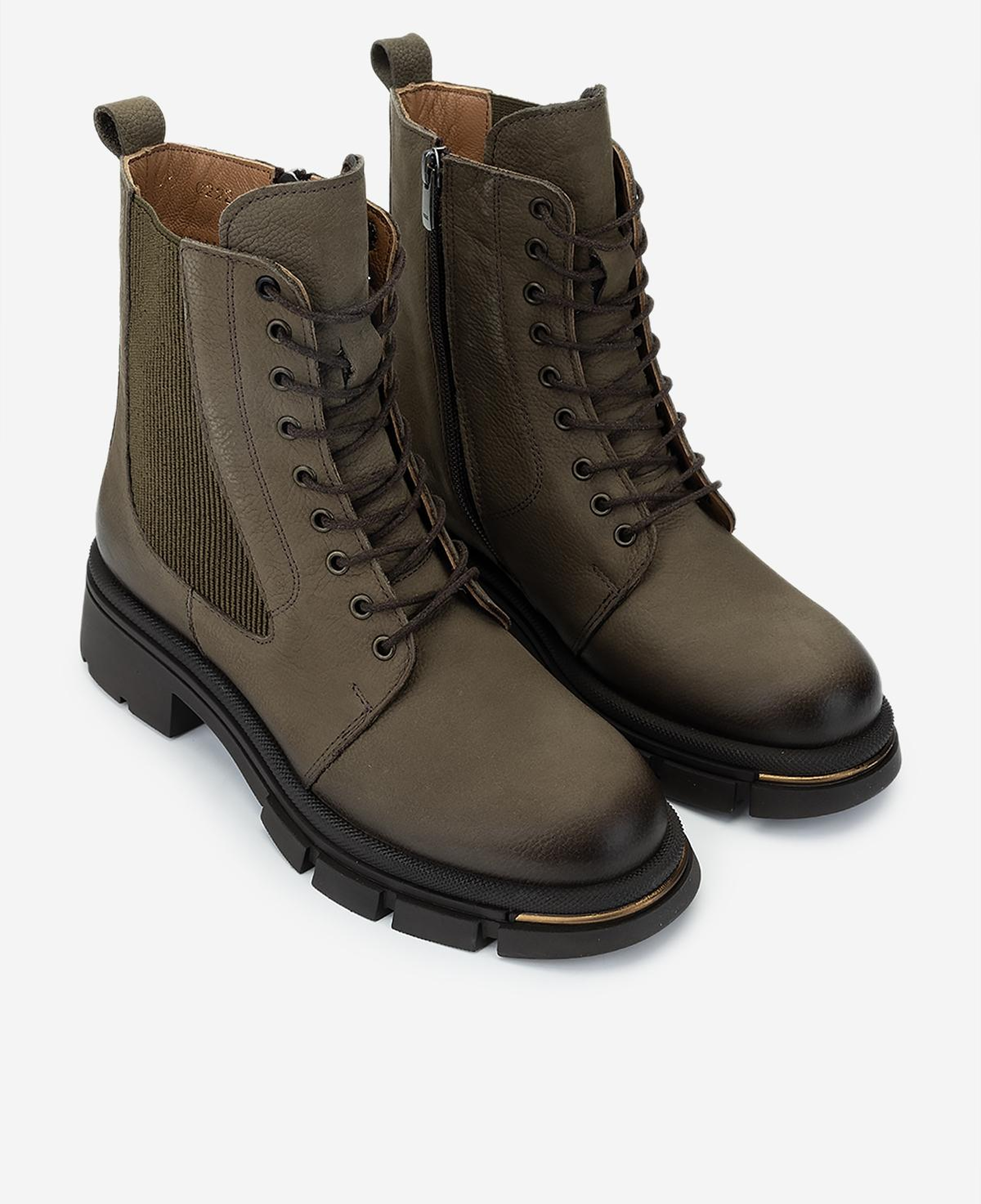 Valmenti Kadın Hakiki Deri Yeşil Düz Bot