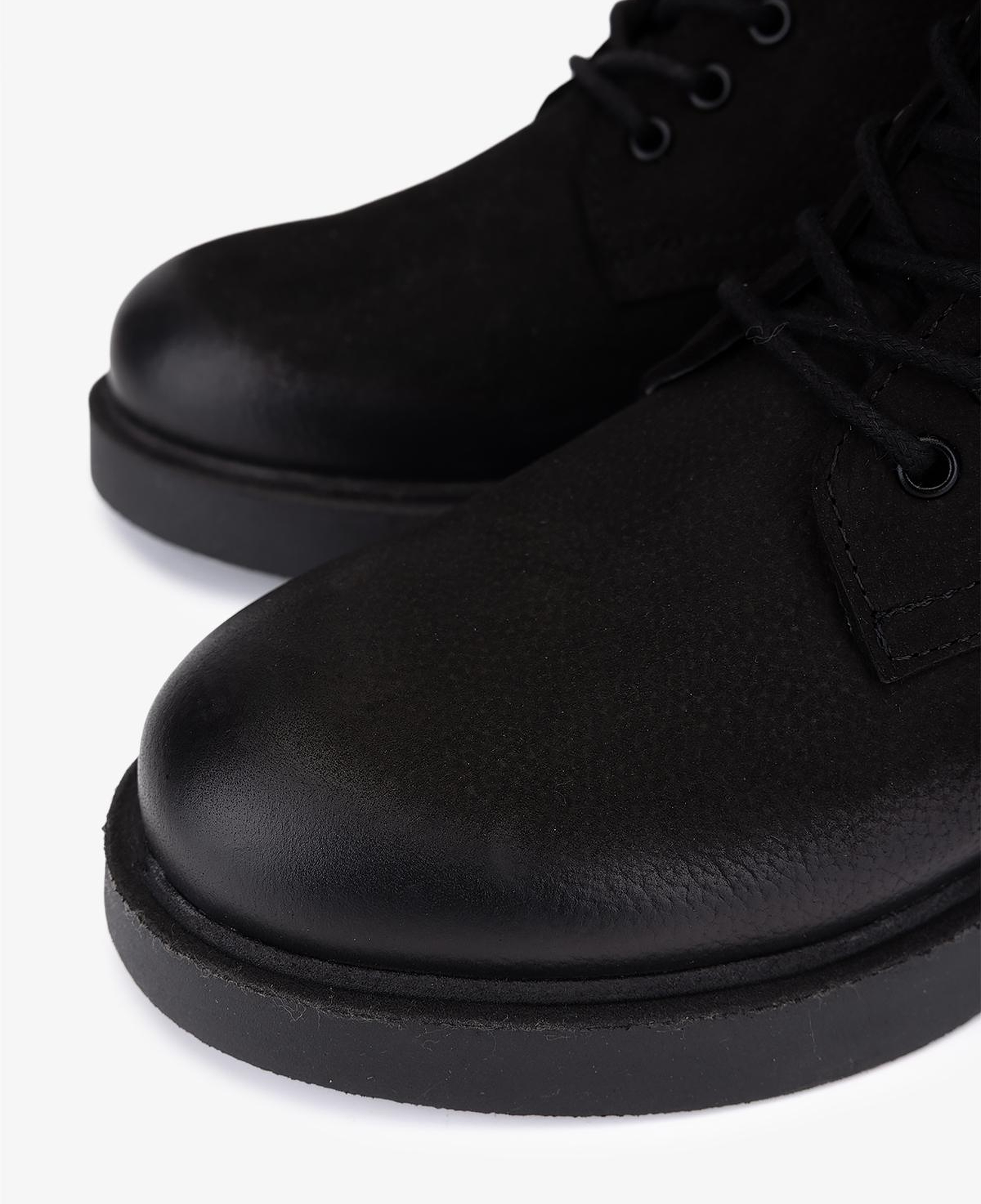 Valmenti Kadın Hakiki Deri Siyah Nubuk Düz Bot