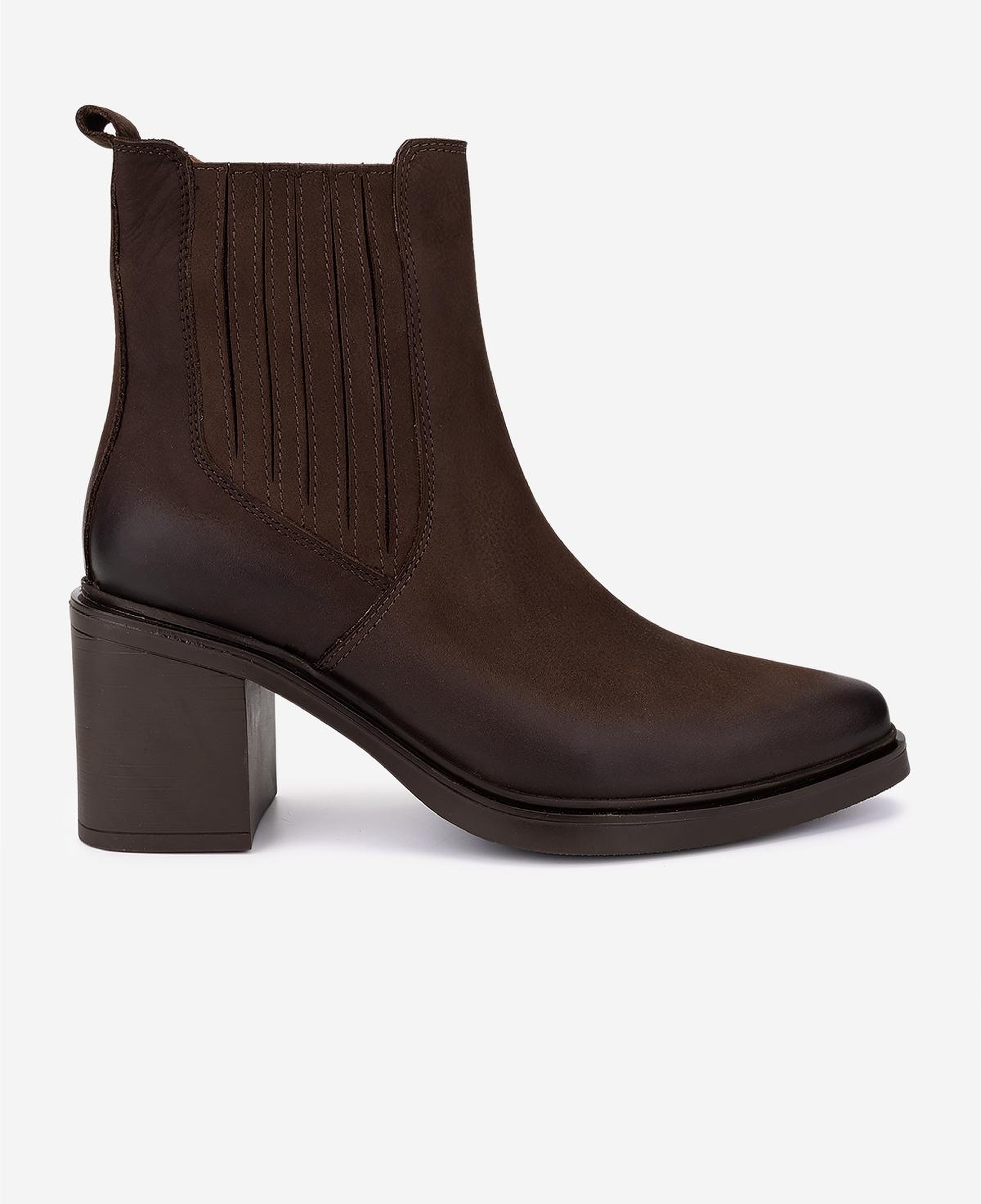 Valmenti Kadın Hakiki Deri Kahverengi Nubuk Topuklu Bot