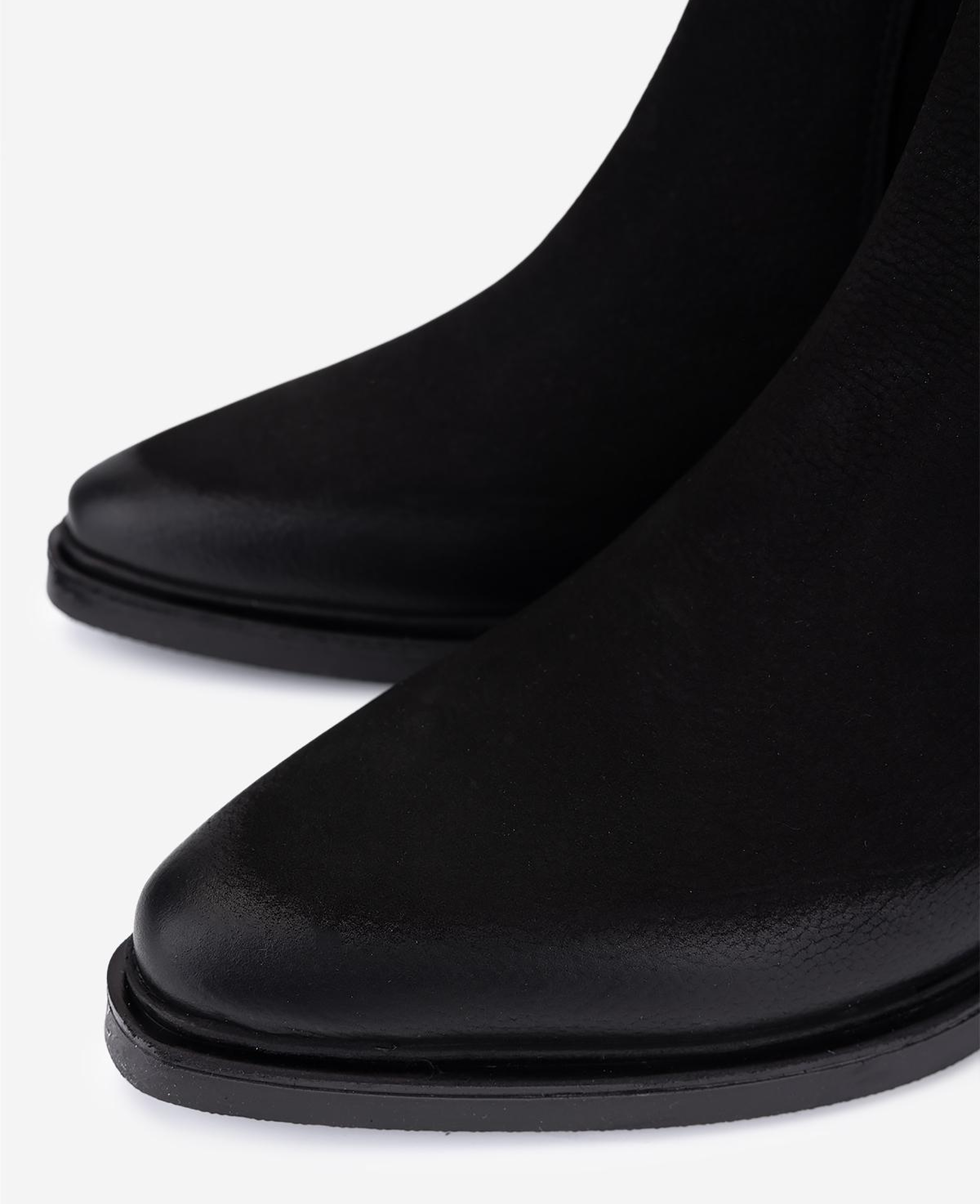 Valmenti Kadın Hakiki Deri Siyah Nubuk Topuklu Bot