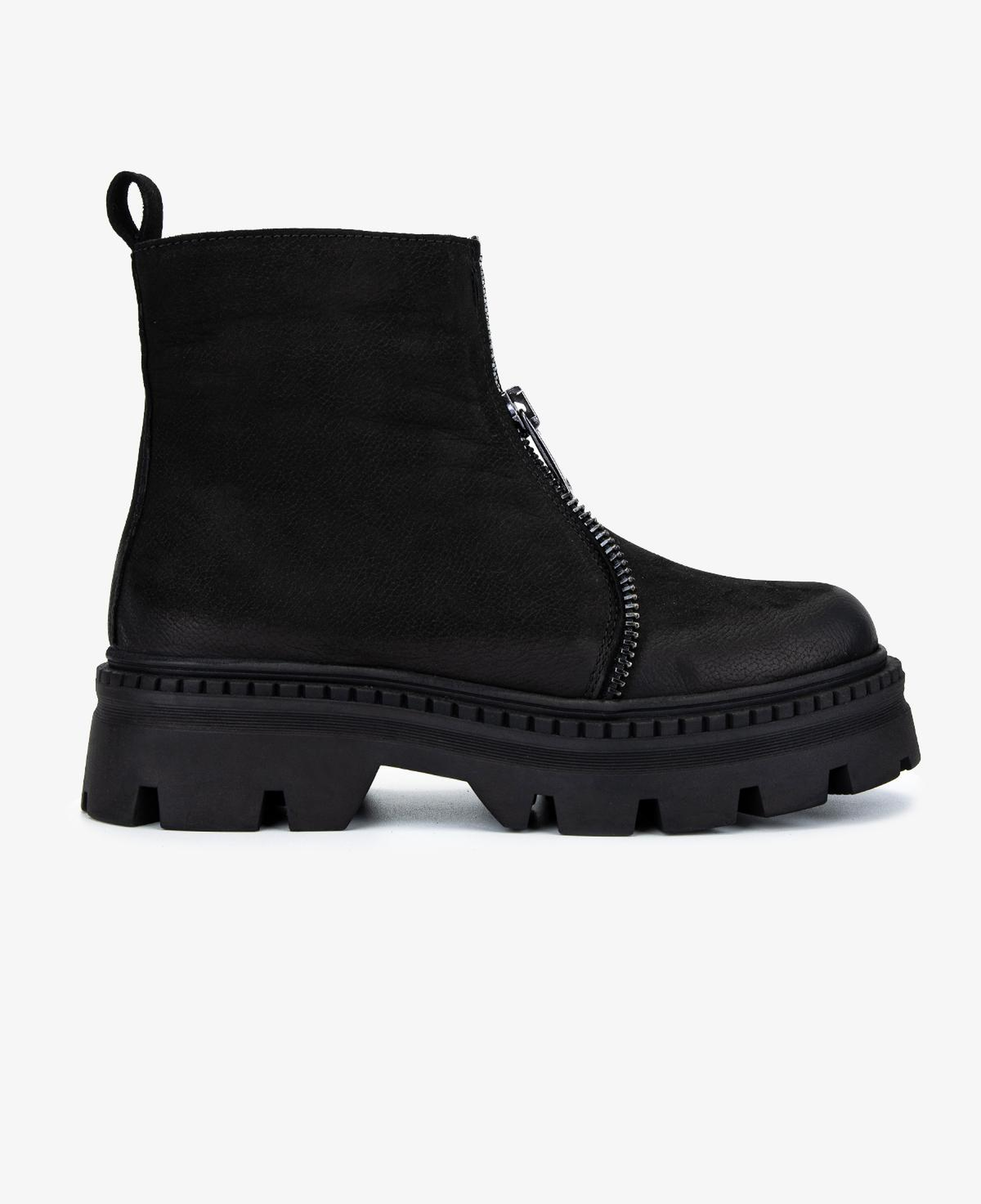 Valmenti Kadın Hakiki Deri Siyah Nubuk Düz Bot