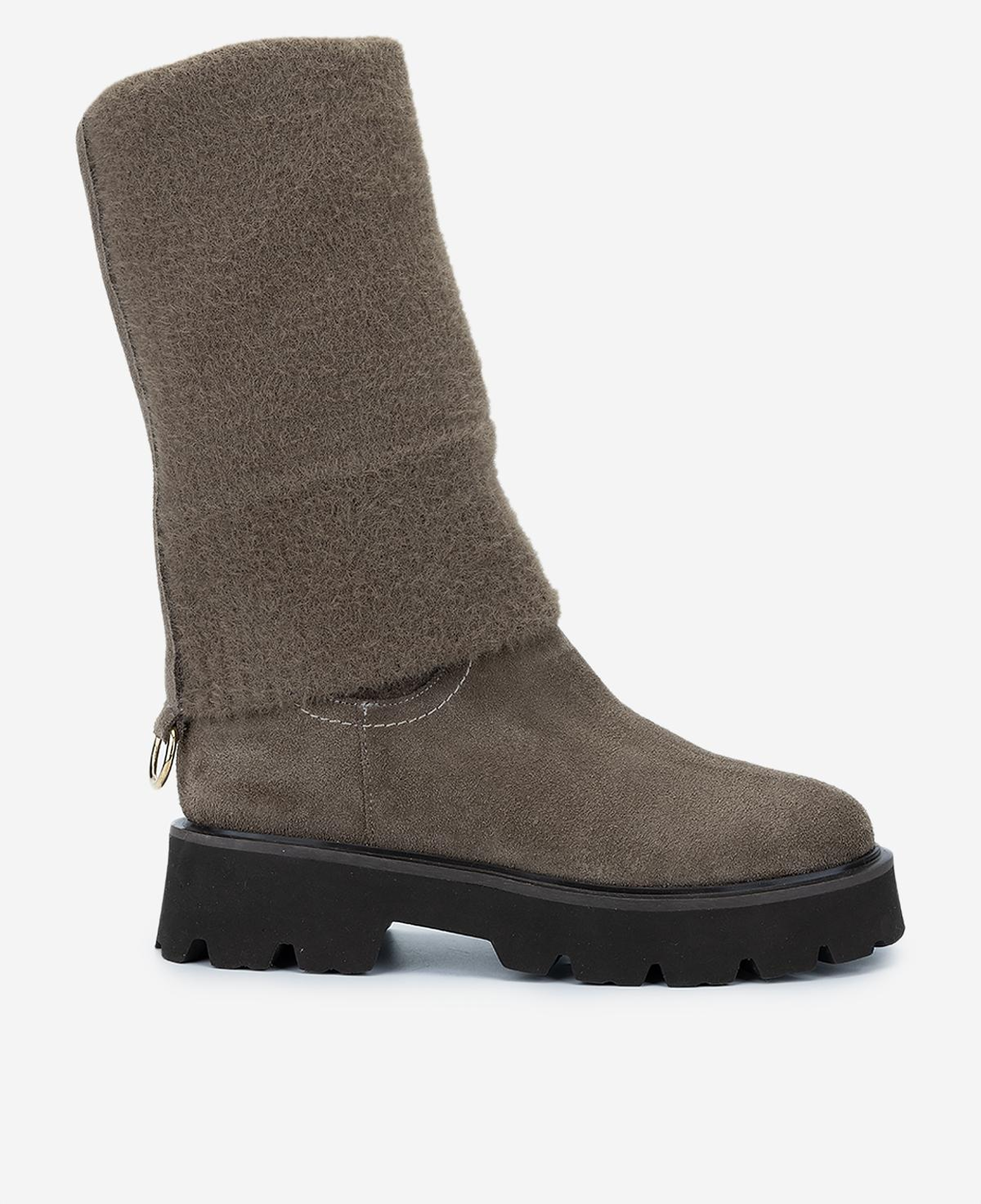 Valmenti Kadın Hakiki Deri Vizon Süet Düz Bot