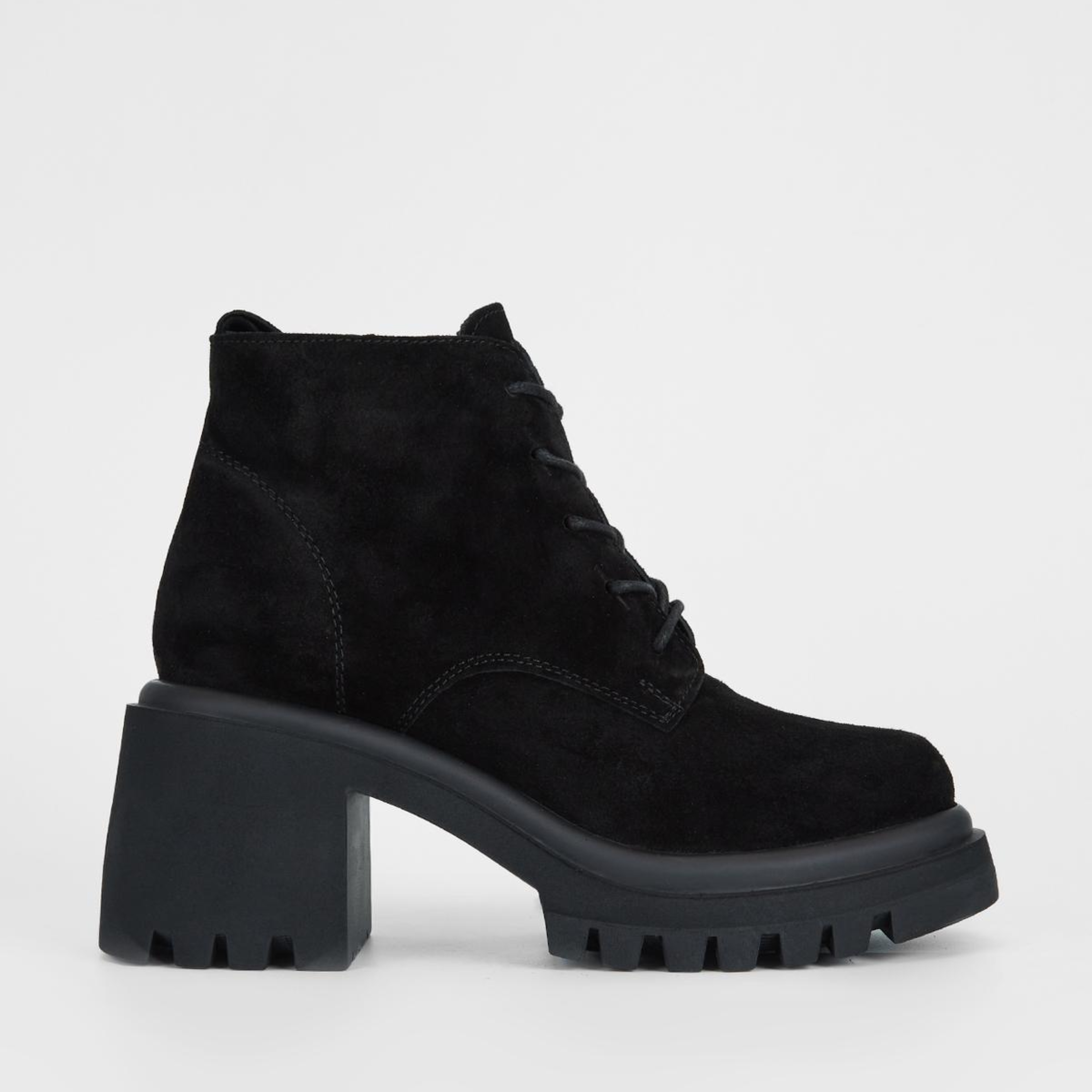 Valmenti Kadın Hakiki Deri Siyah Süet Topuklu Bot