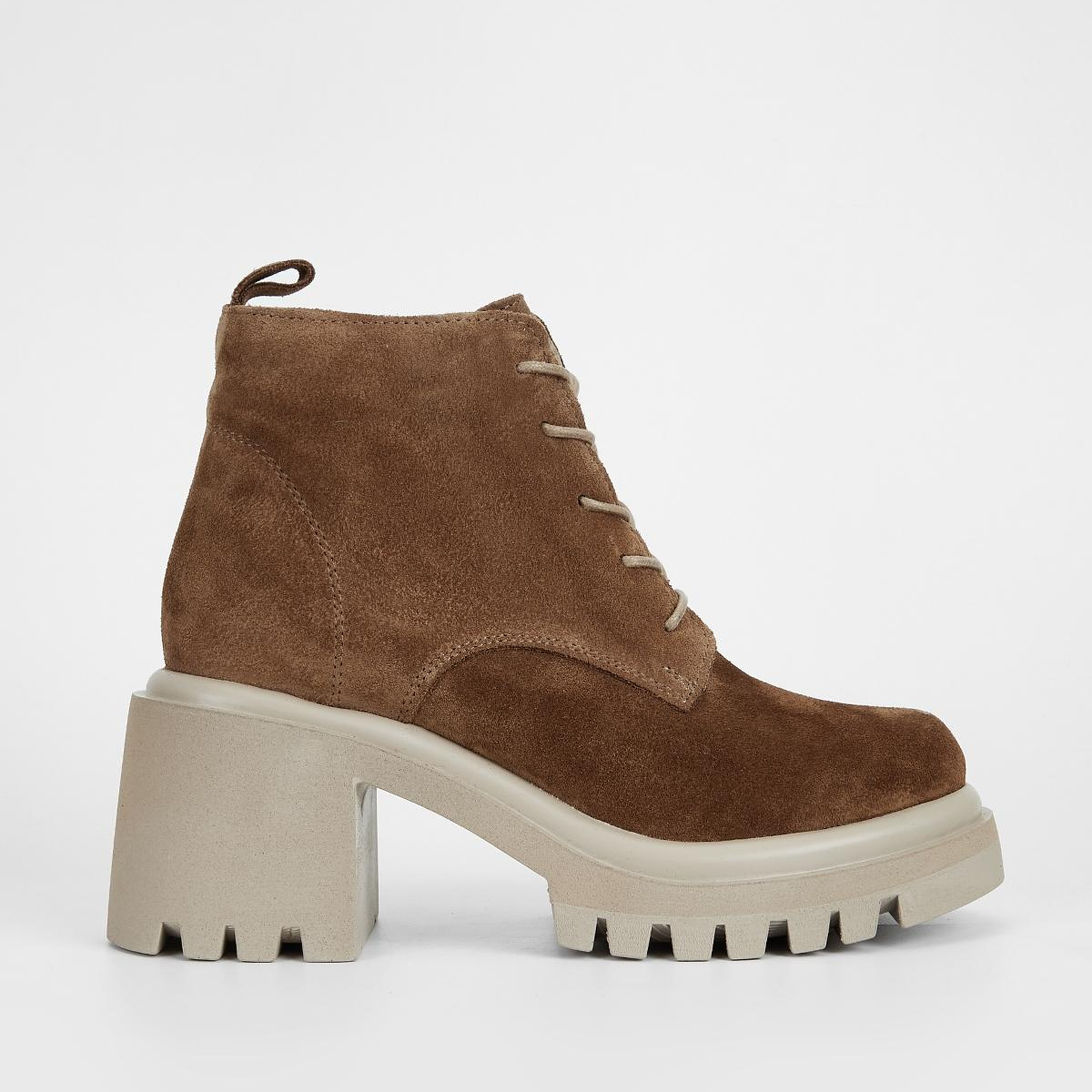 Valmenti Kadın Hakiki Deri Tütün Süet Topuklu Bot