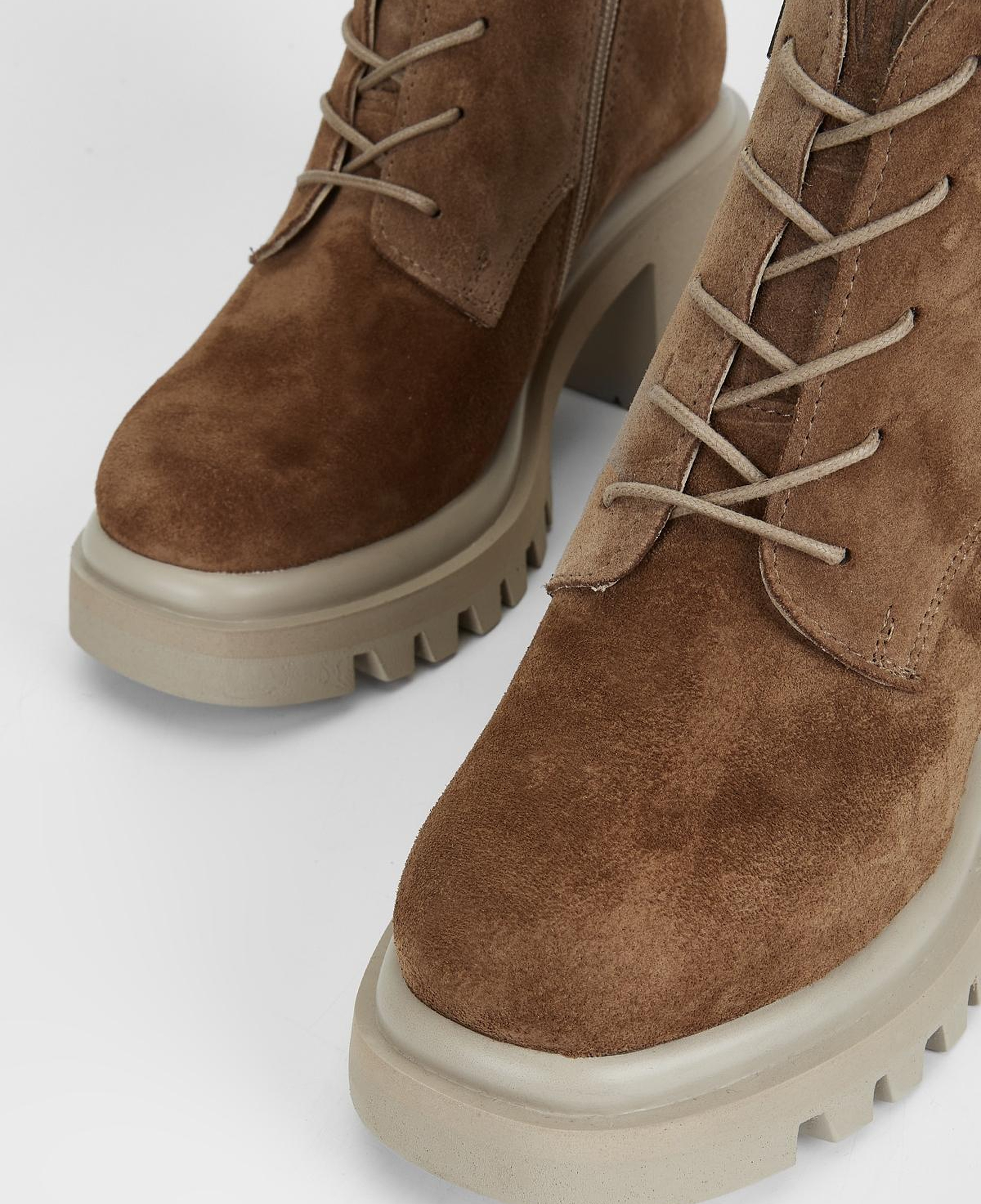 Valmenti Kadın Hakiki Deri Tütün Süet Topuklu Bot