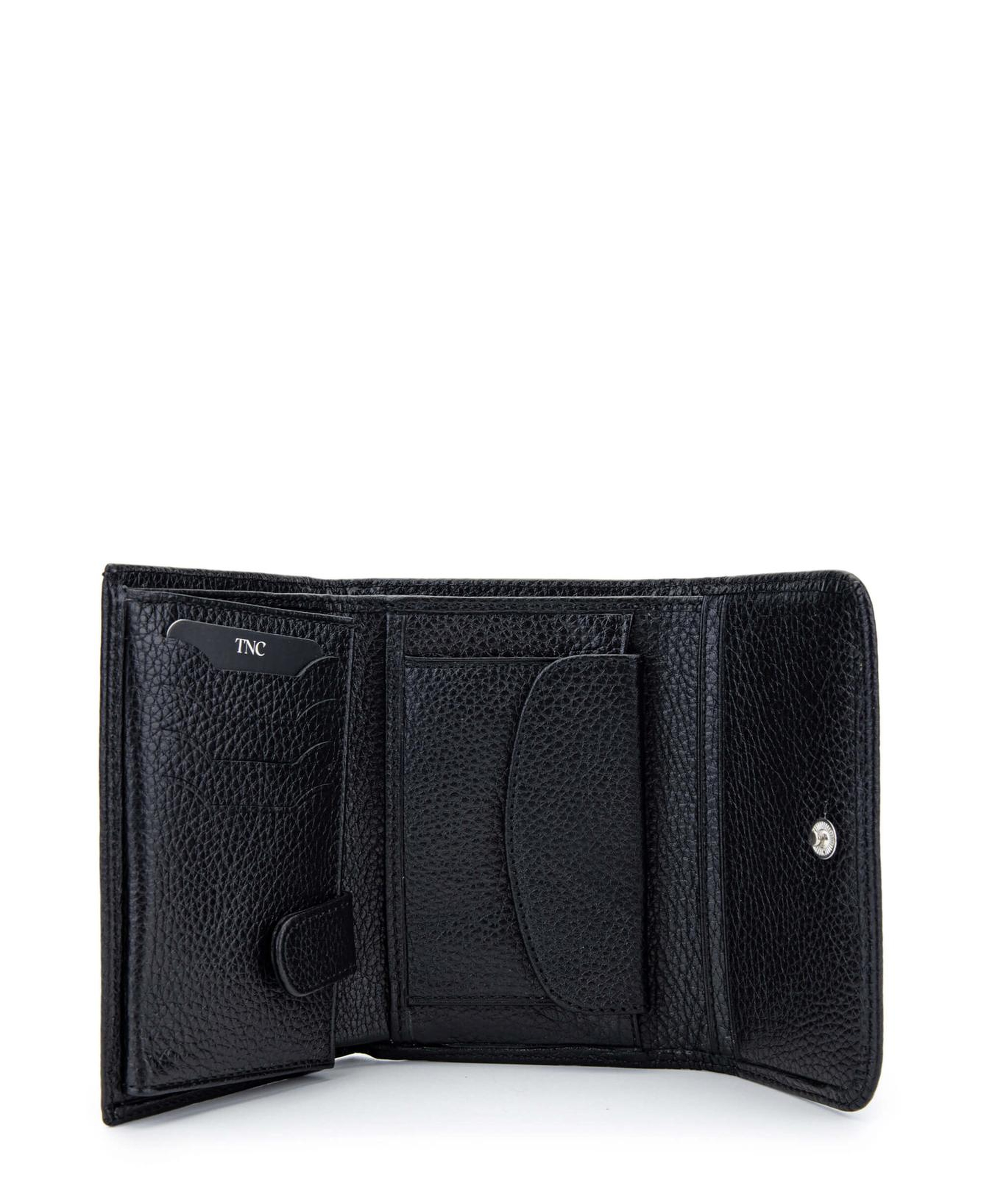 Tamer Tanca Kadın Hakiki Deri Siyah Cüzdan Cuzdan