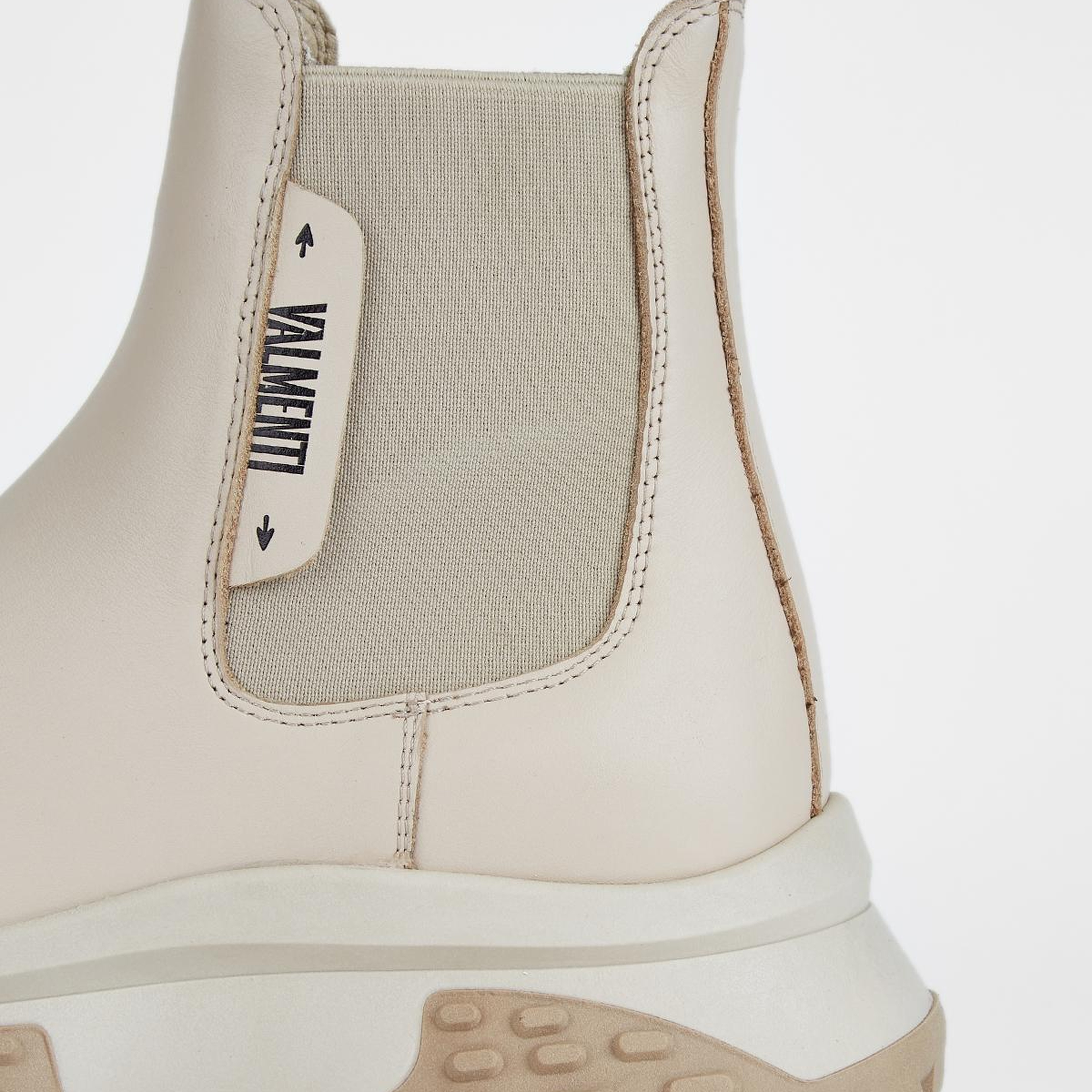 Valmenti Kadın Hakiki Deri Bej Düz Bot