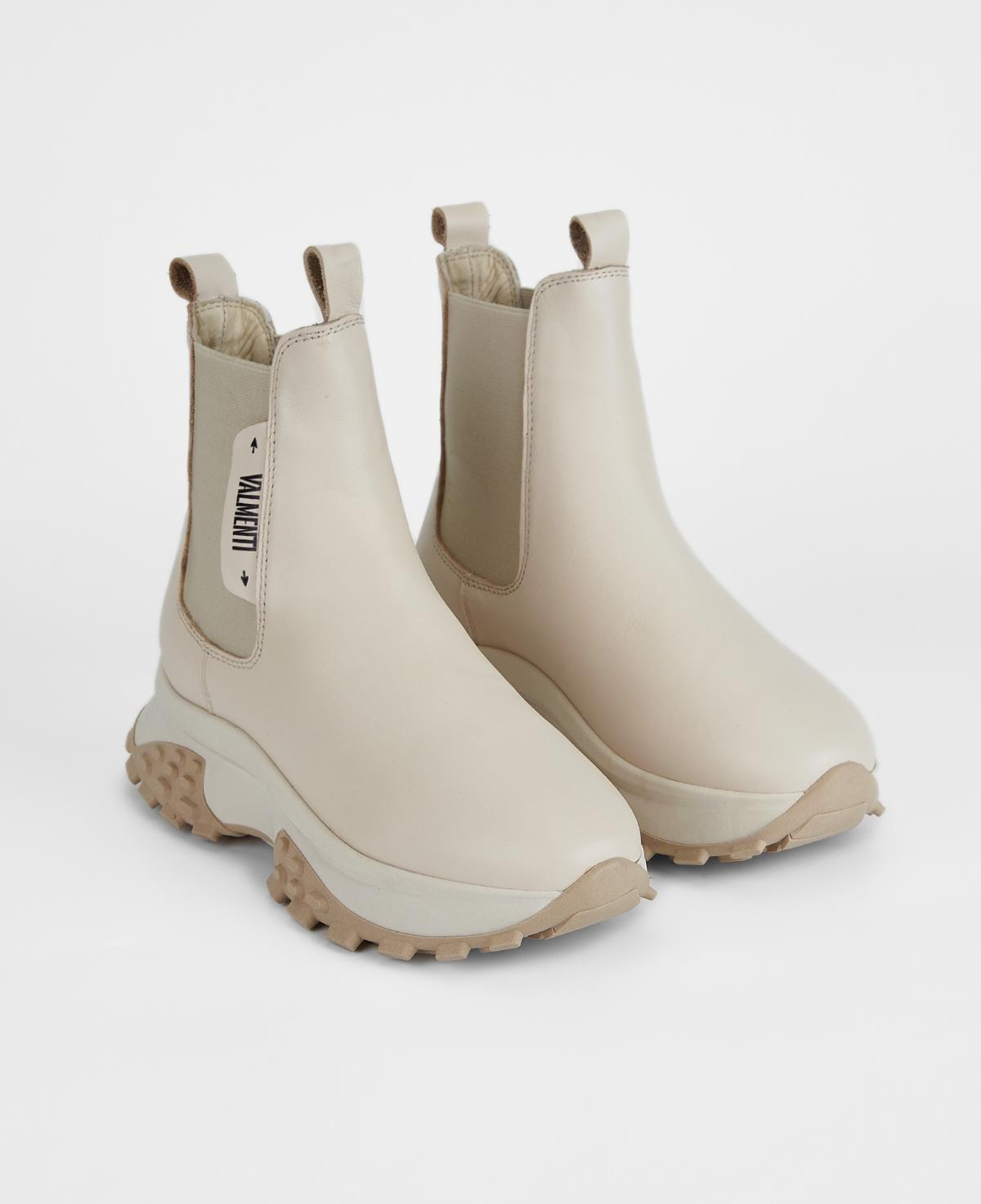 Valmenti Kadın Hakiki Deri Bej Düz Bot