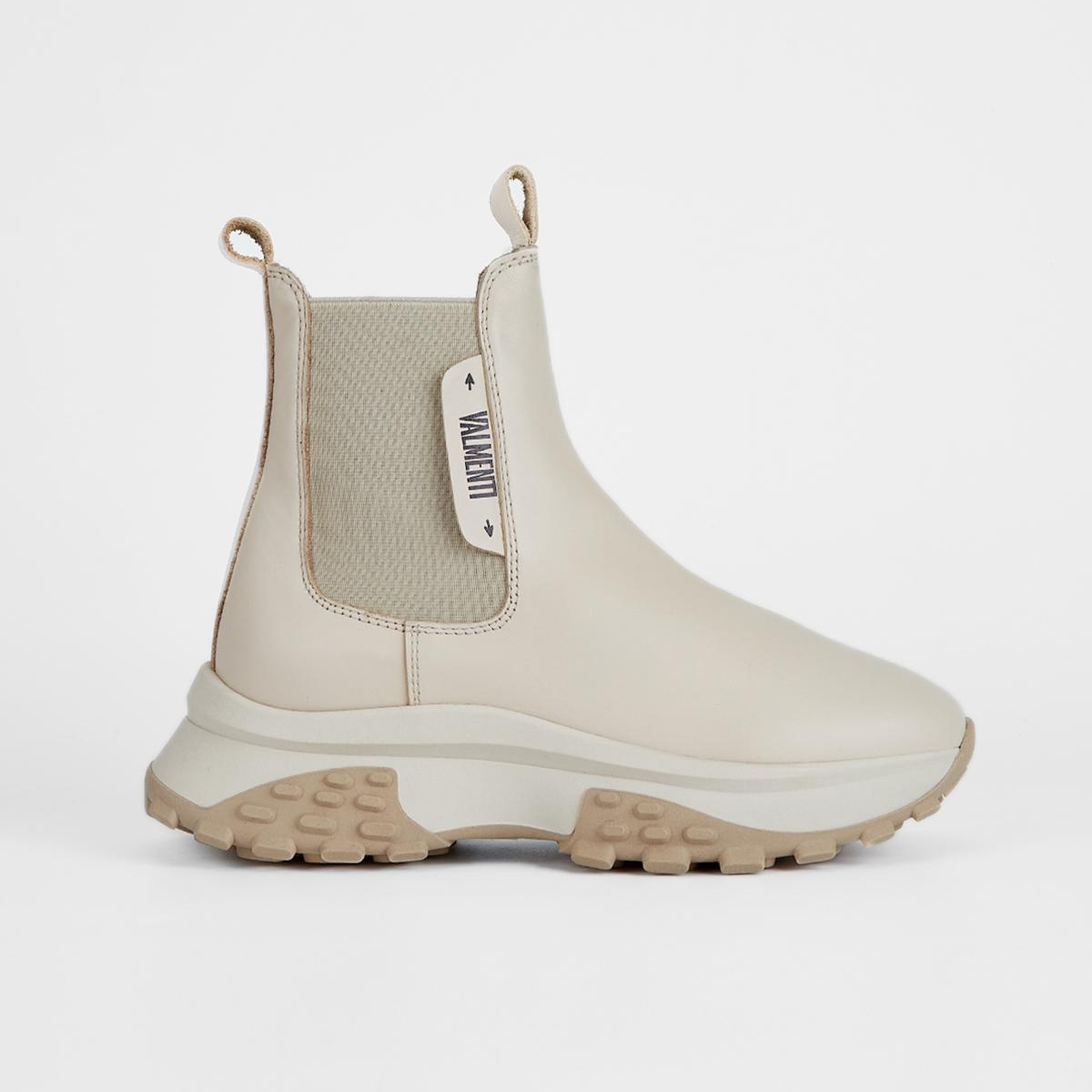 Valmenti Kadın Hakiki Deri Bej Düz Bot