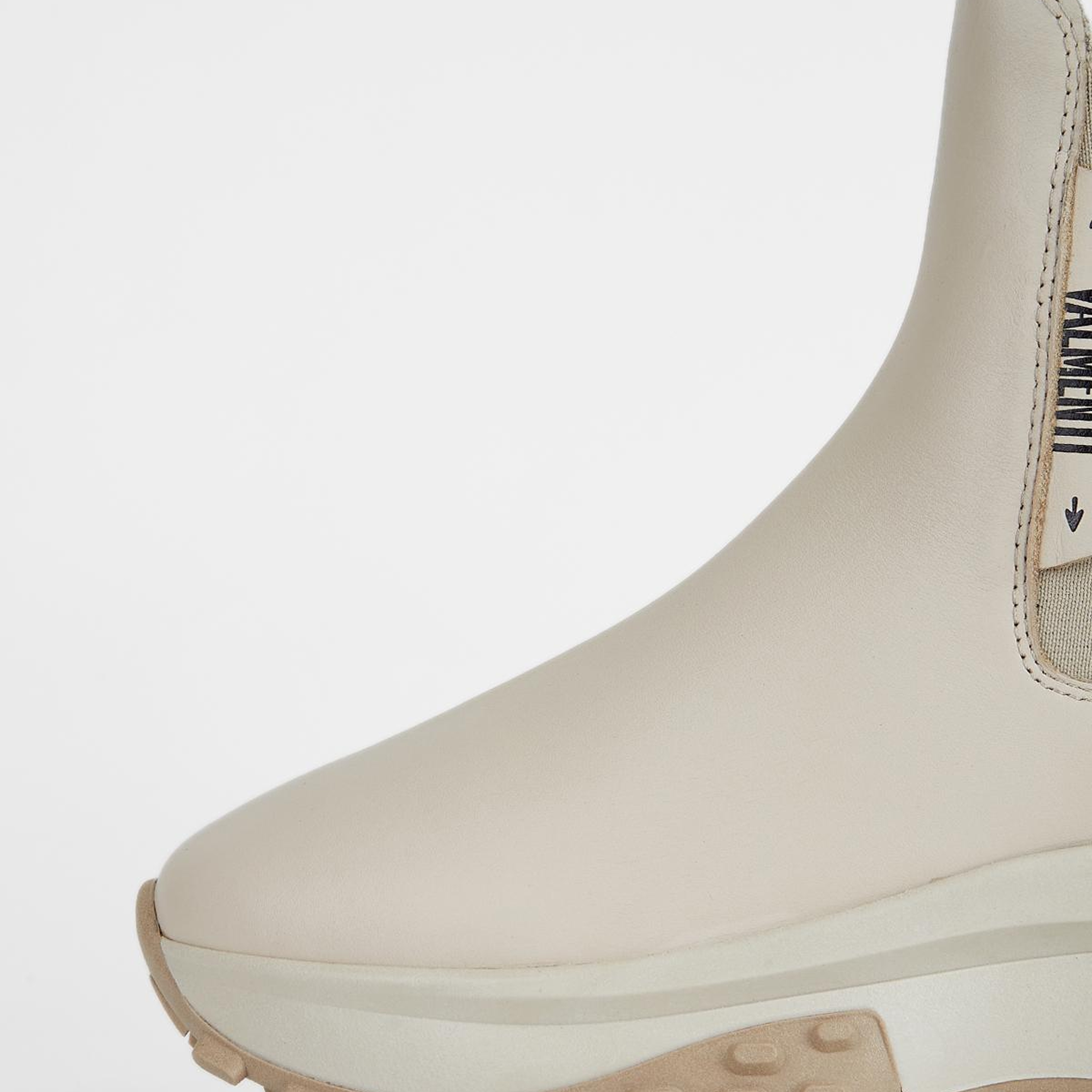 Valmenti Kadın Hakiki Deri Bej Düz Bot