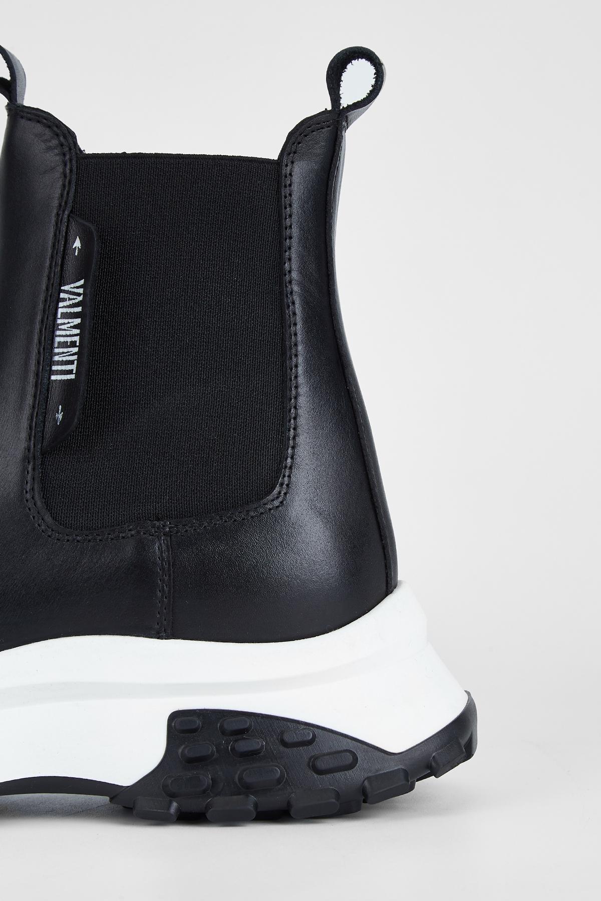 Valmenti Kadın Hakiki Deri Siyah Düz Bot