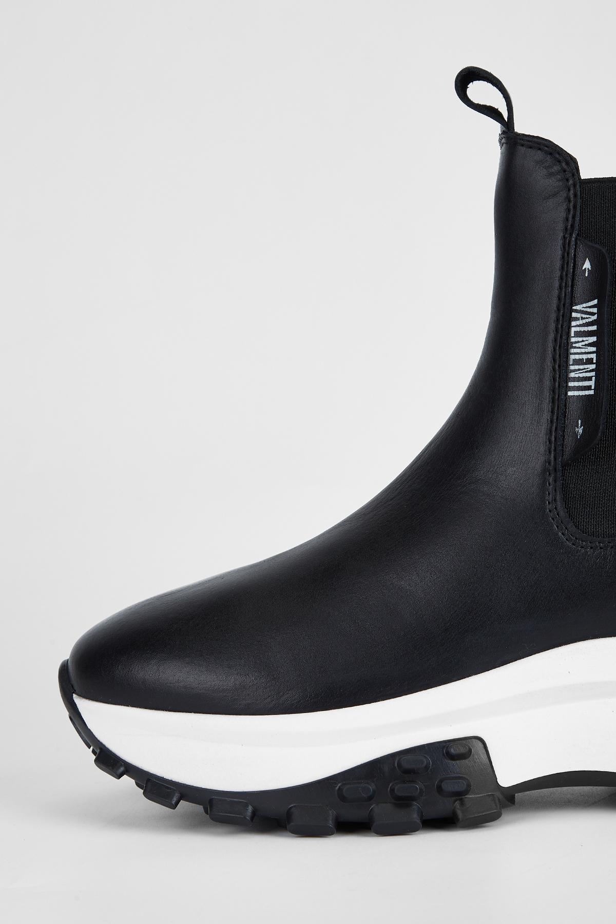 Valmenti Kadın Hakiki Deri Siyah Düz Bot