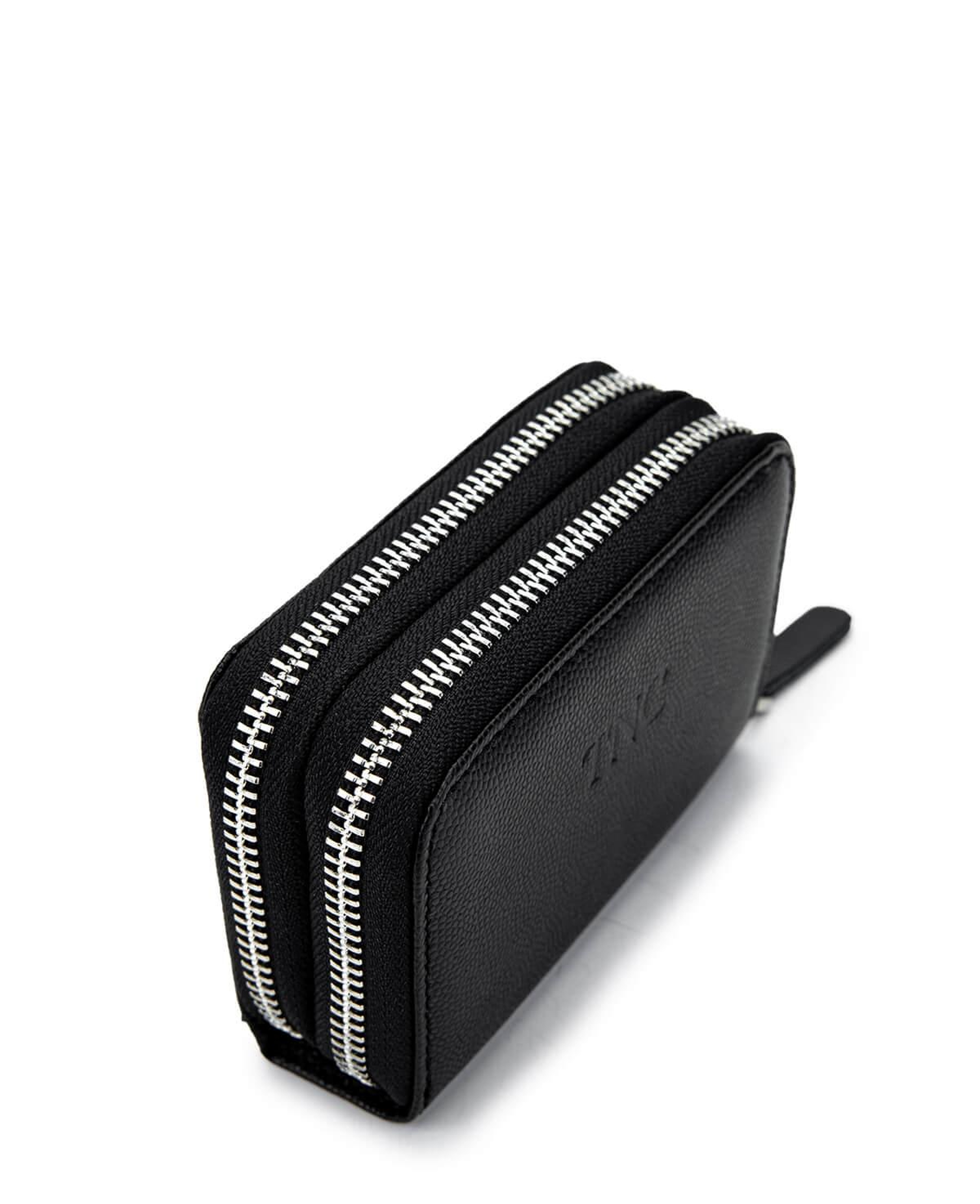 Tamer Tanca Unisex Hakiki Deri Siyah Havyar Cüzdan Cuzdan