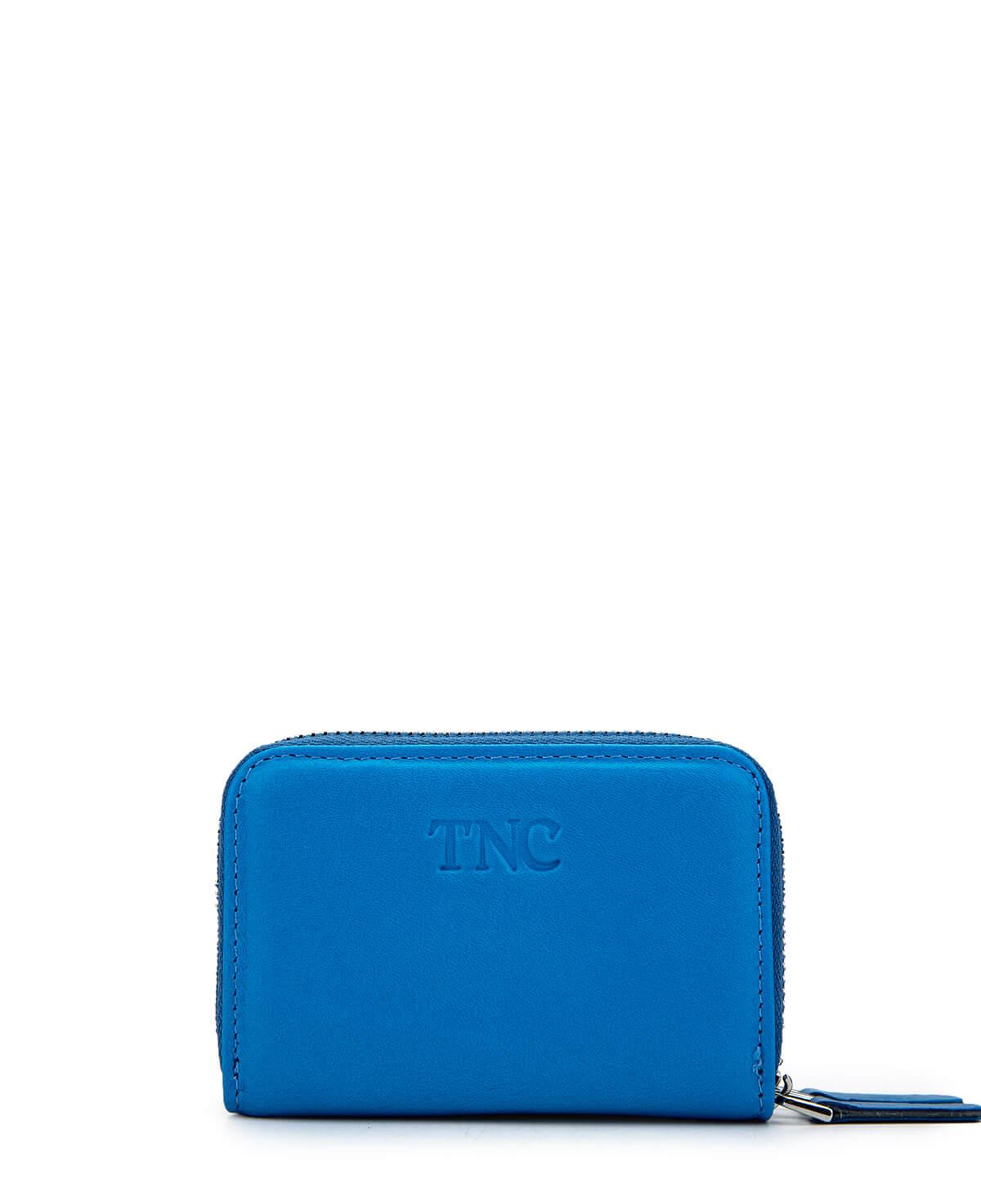 Tamer Tanca Unisex Hakiki Deri Mavi Cüzdan Cuzdan