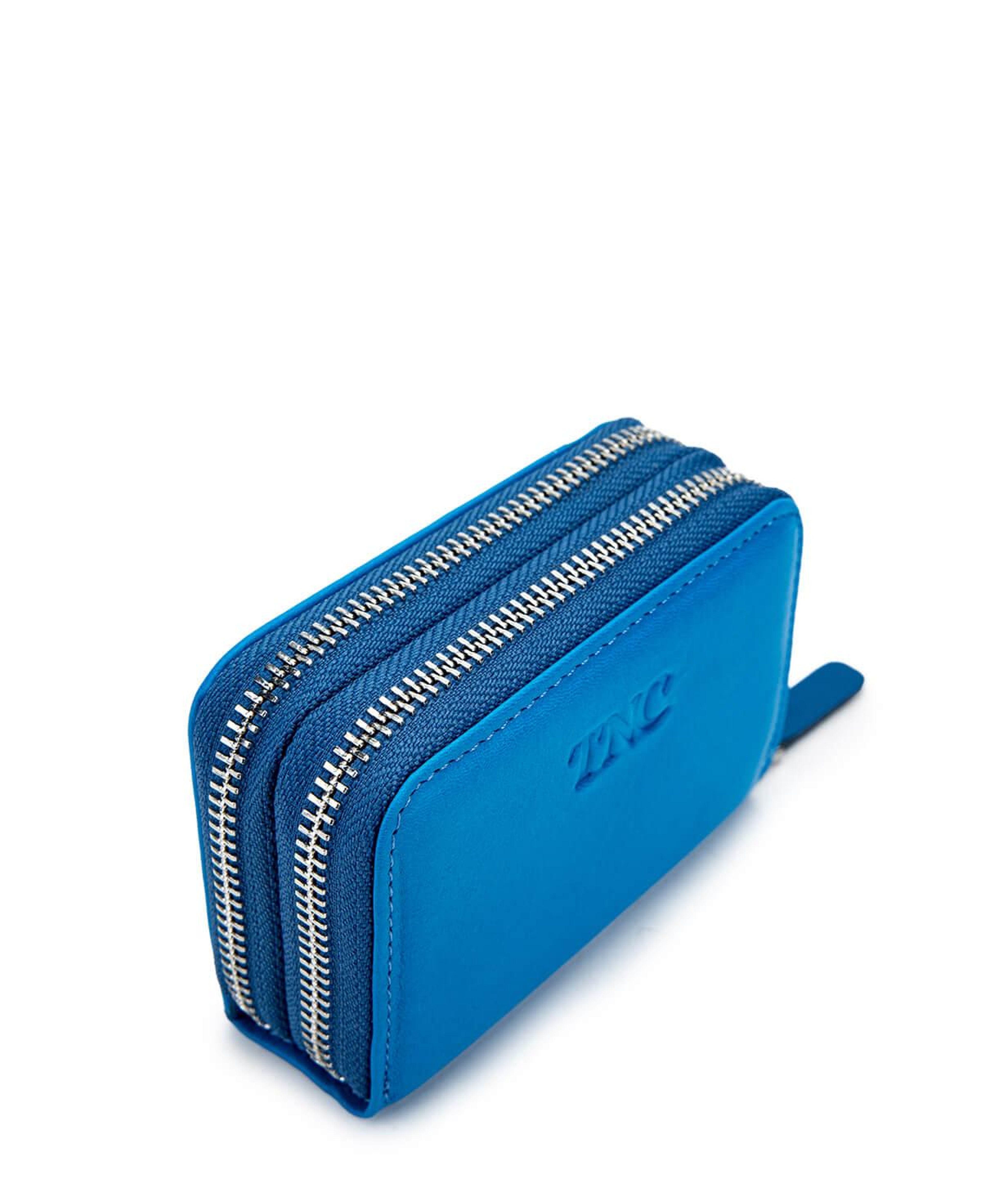 Tamer Tanca Unisex Hakiki Deri Mavi Cüzdan Cuzdan