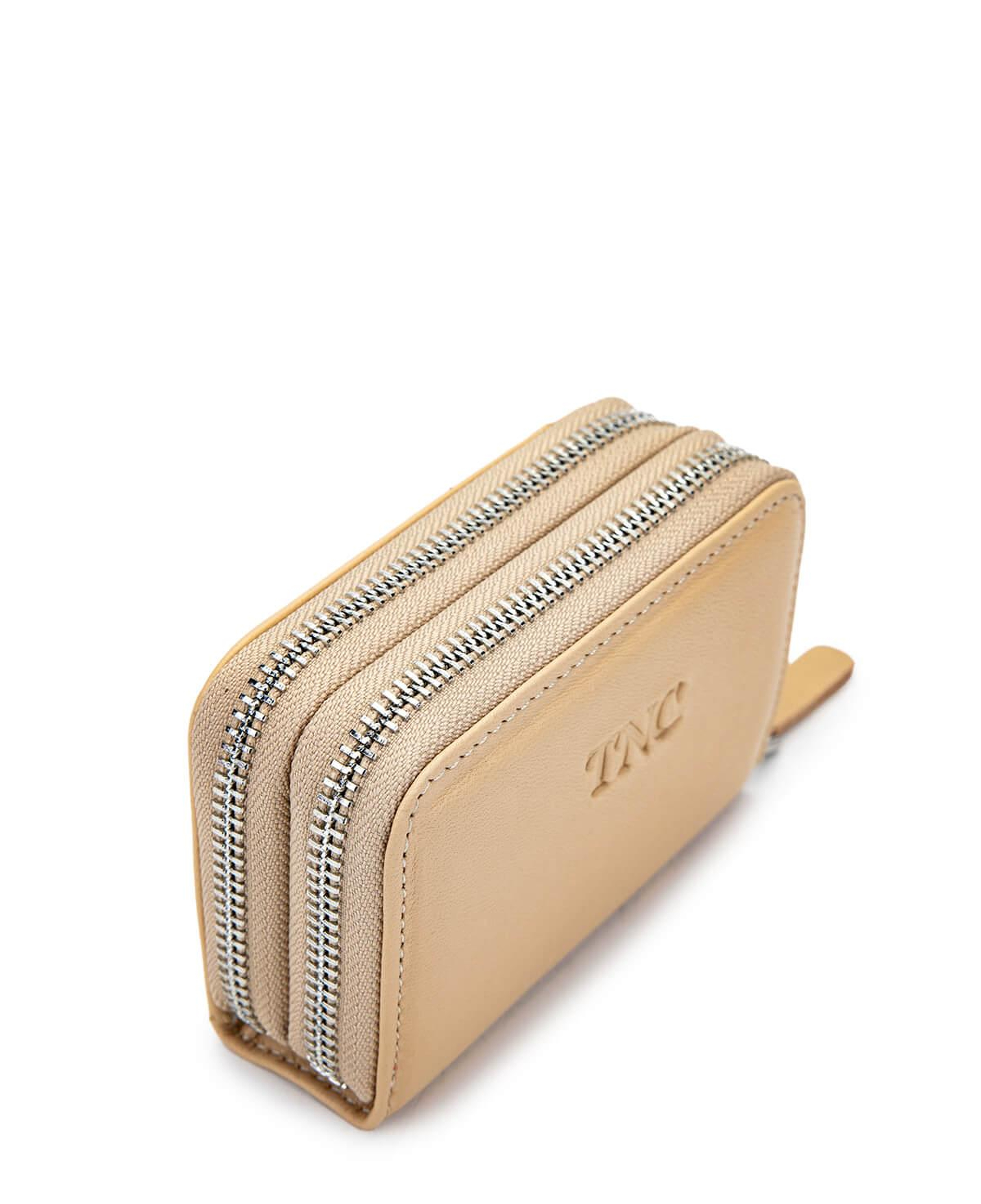 Tamer Tanca Unisex Hakiki Deri Bej Cüzdan Cuzdan