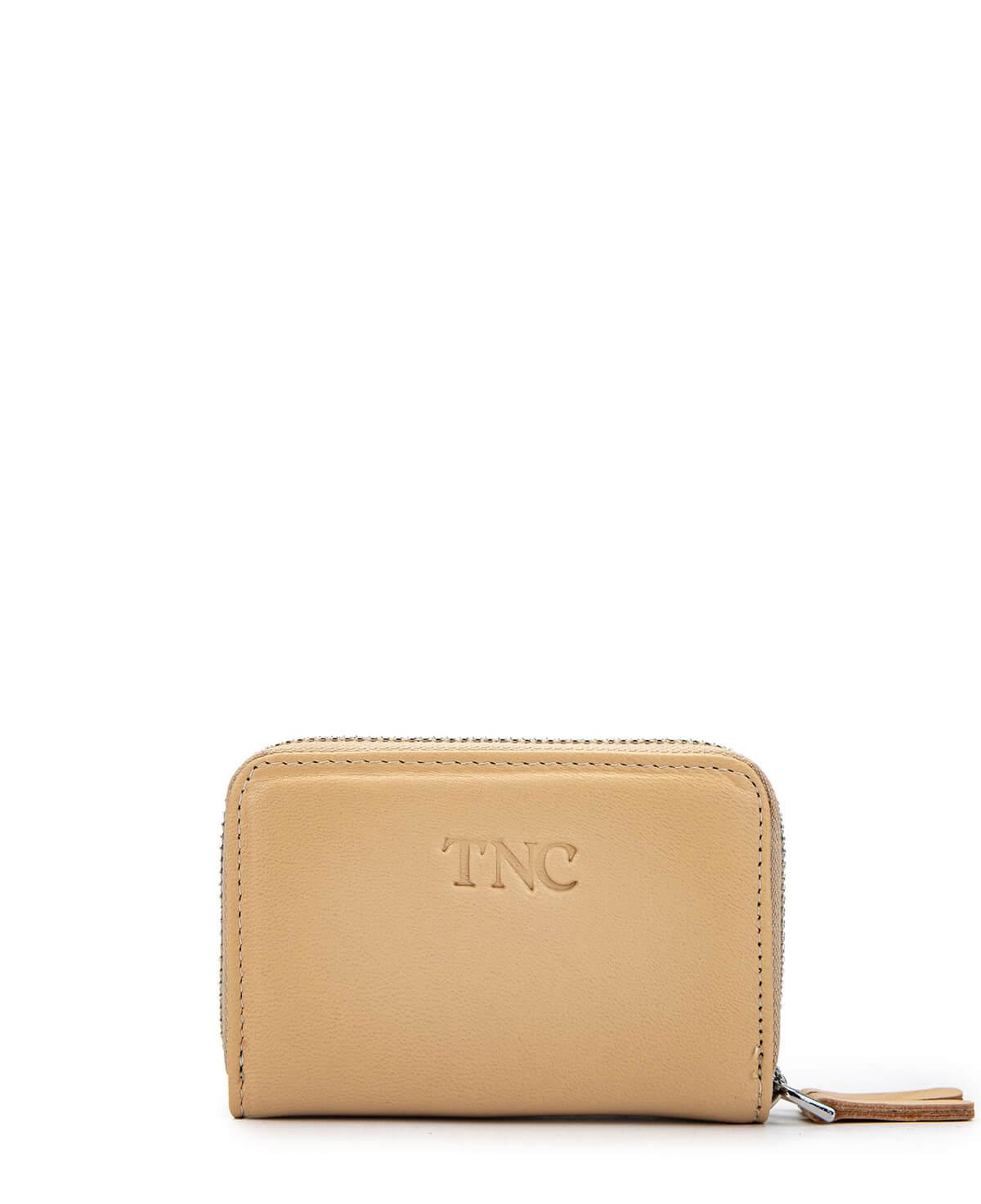 Tamer Tanca Unisex Hakiki Deri Bej Cüzdan Cuzdan