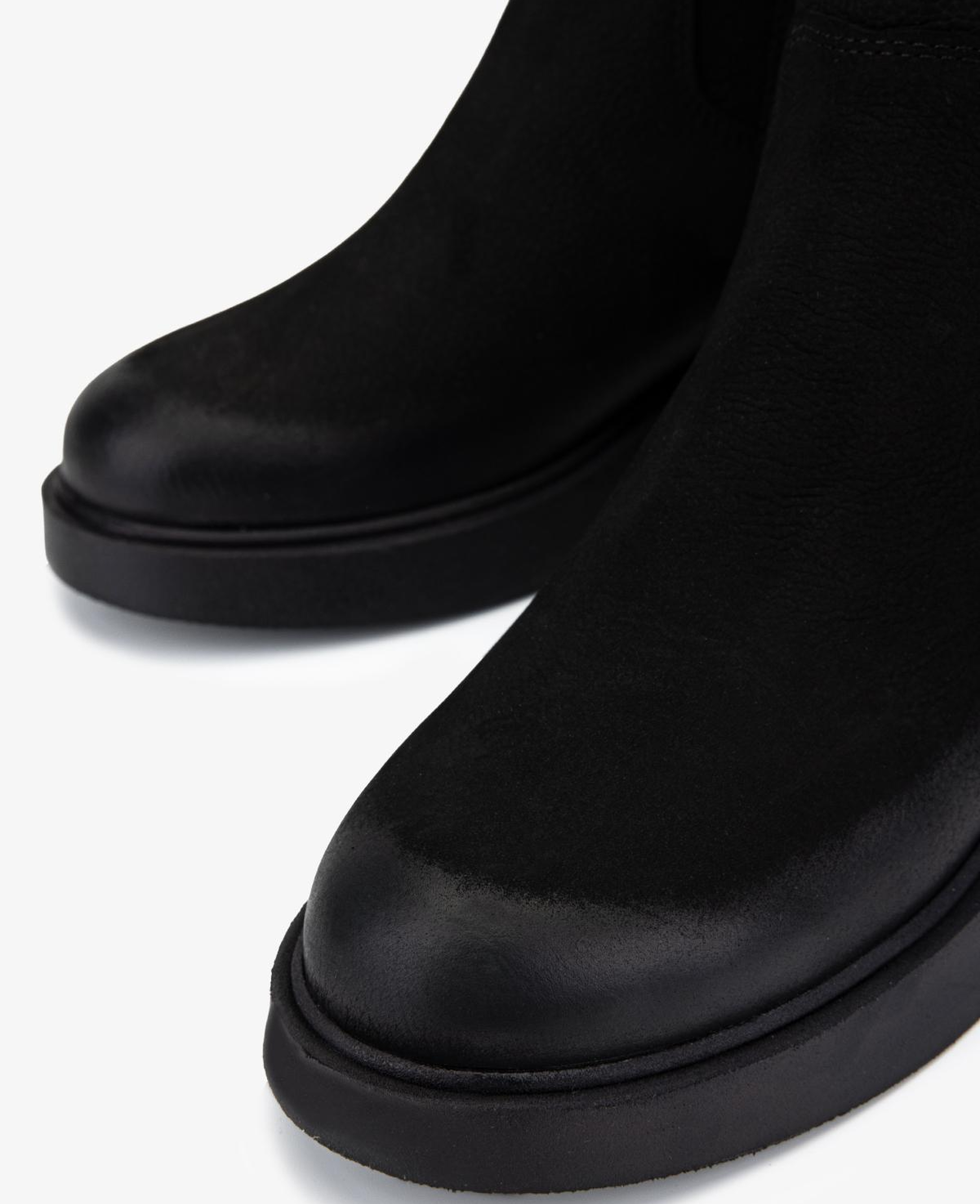 Valmenti Kadın Hakiki Deri Siyah Nubuk Düz Bot