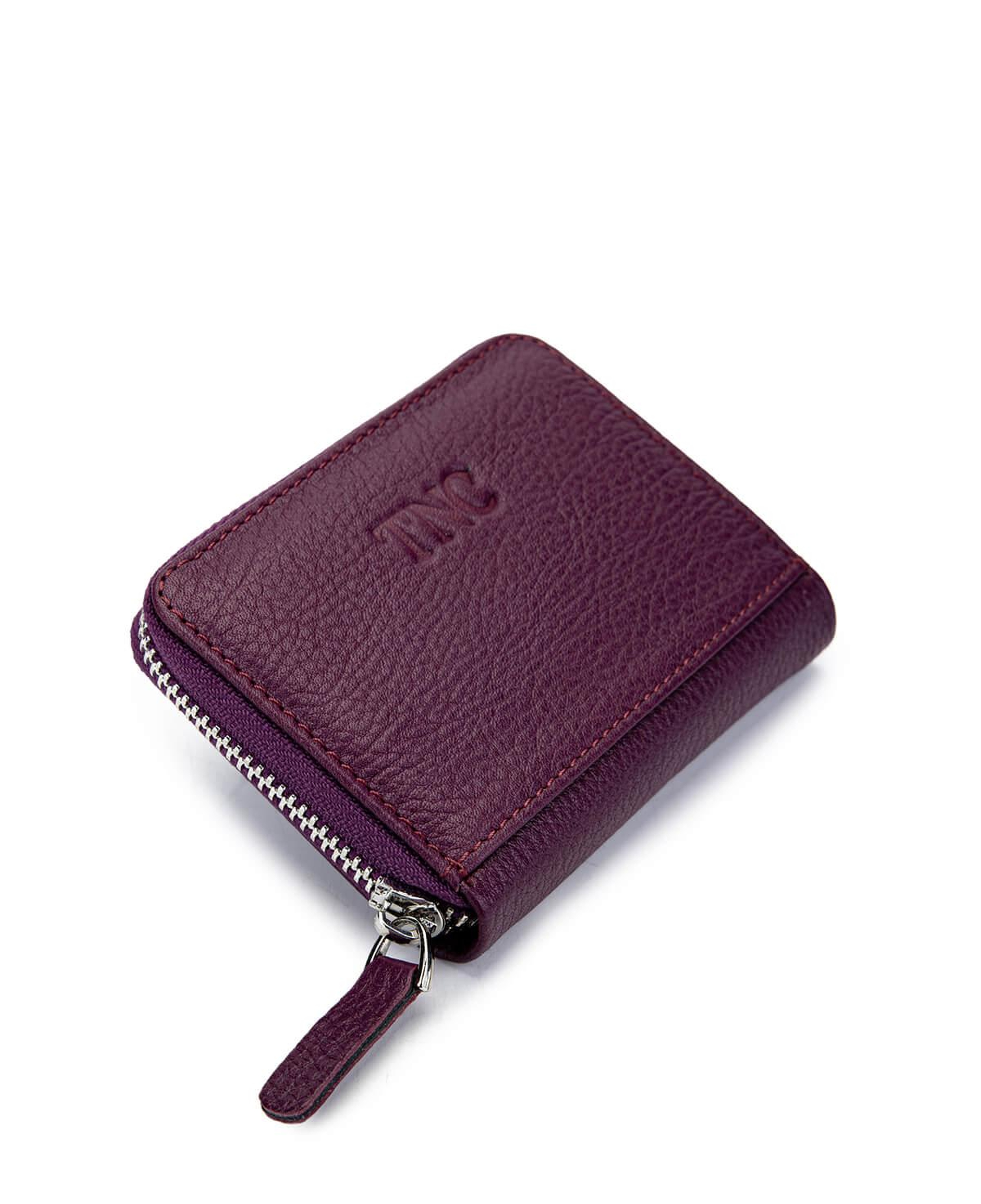 Tamer Tanca Unisex Hakiki Deri Mor Kartlık