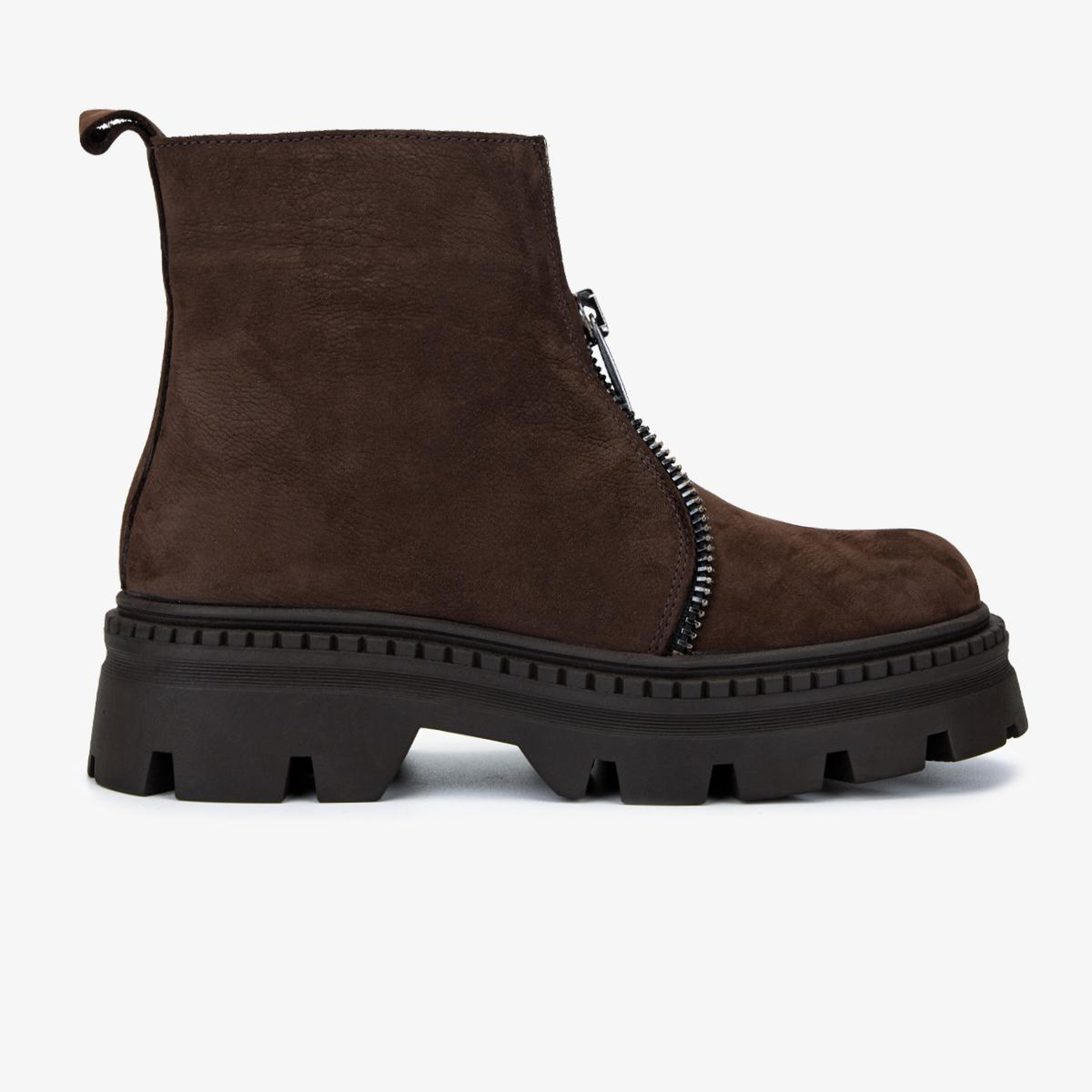 Valmenti Kadın Hakiki Deri Kahverengi Düz Bot