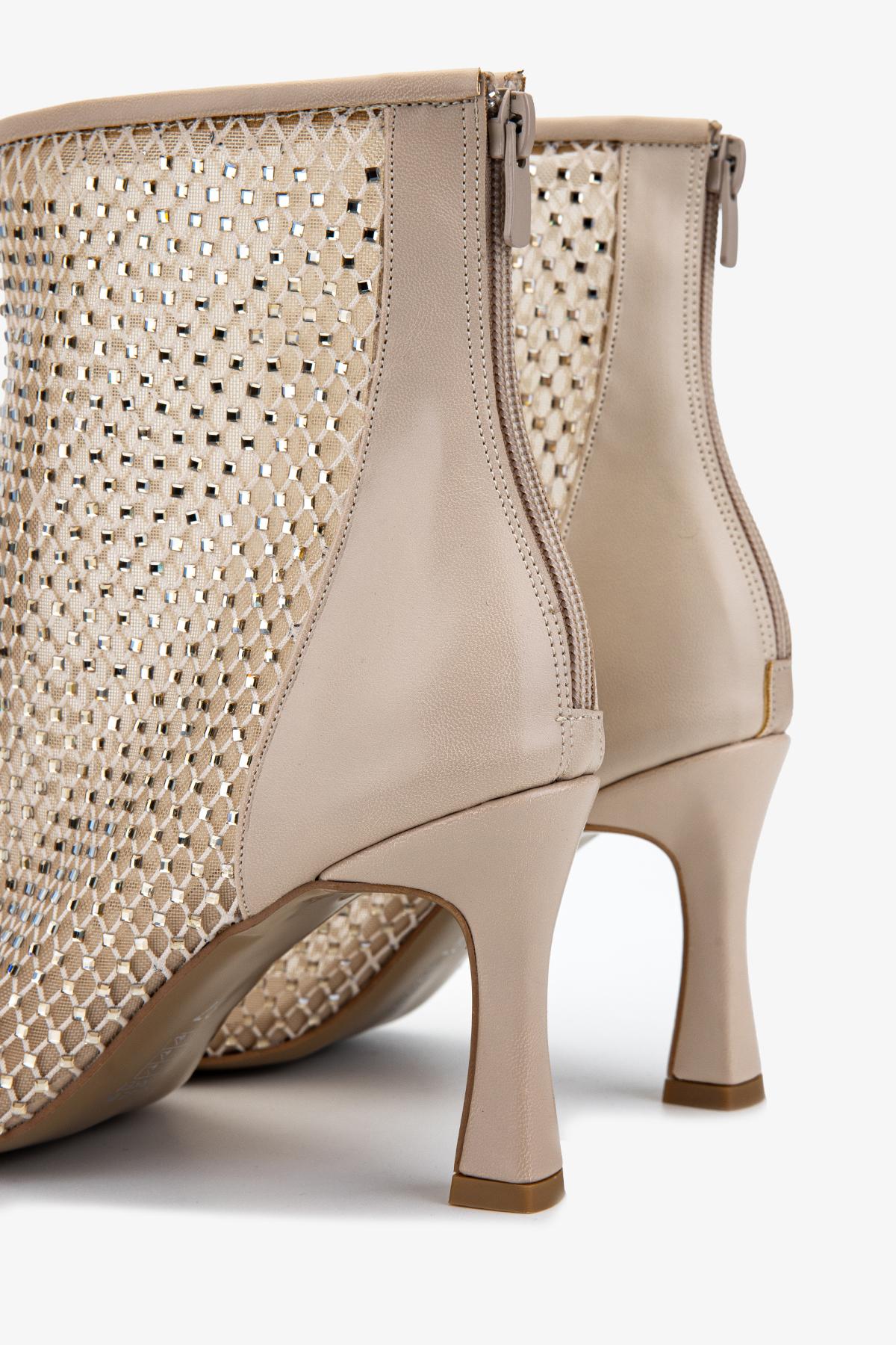 Valmenti Kadın Hakiki Deri Vizon Topuklu Bot