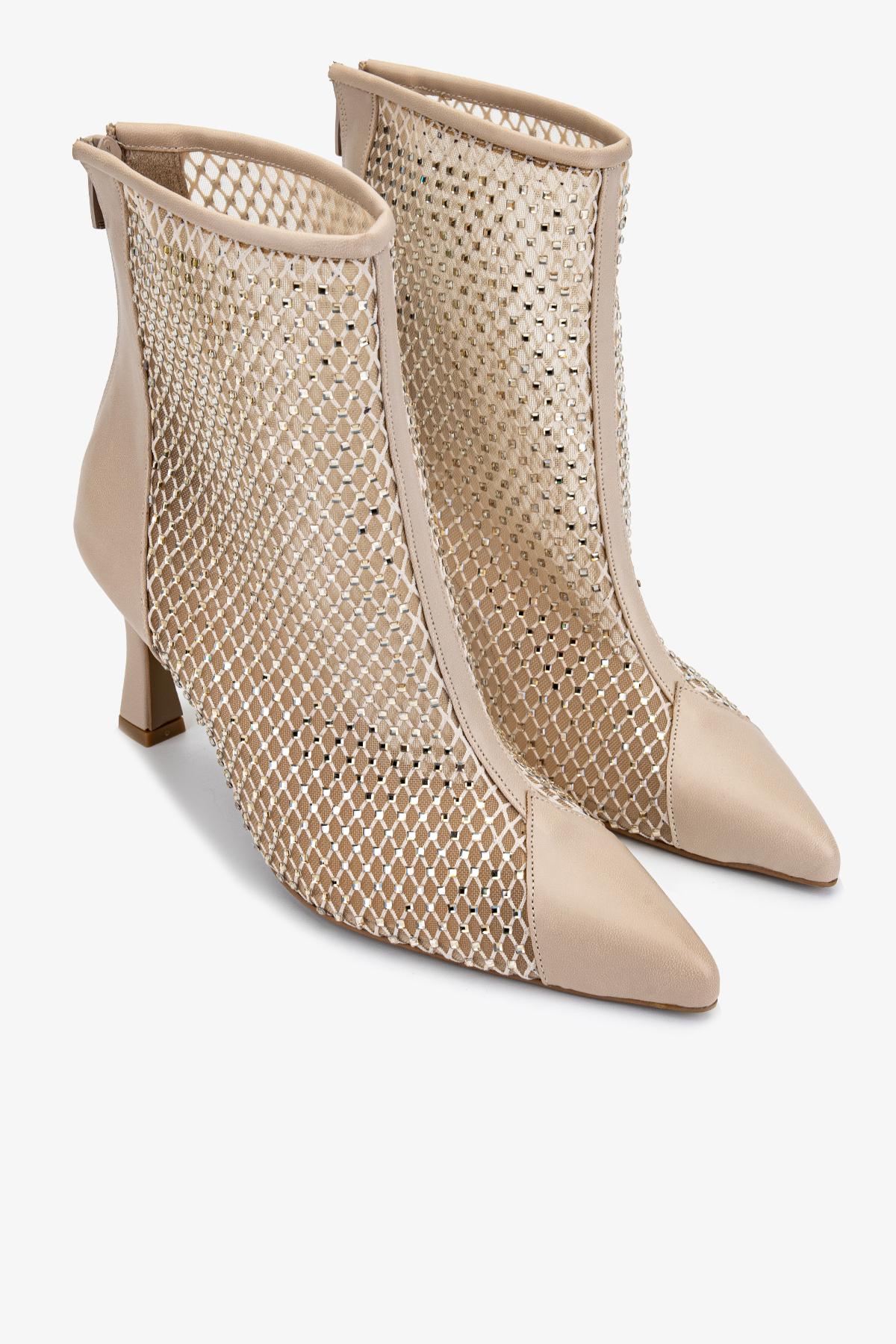 Valmenti Kadın Hakiki Deri Vizon Topuklu Bot