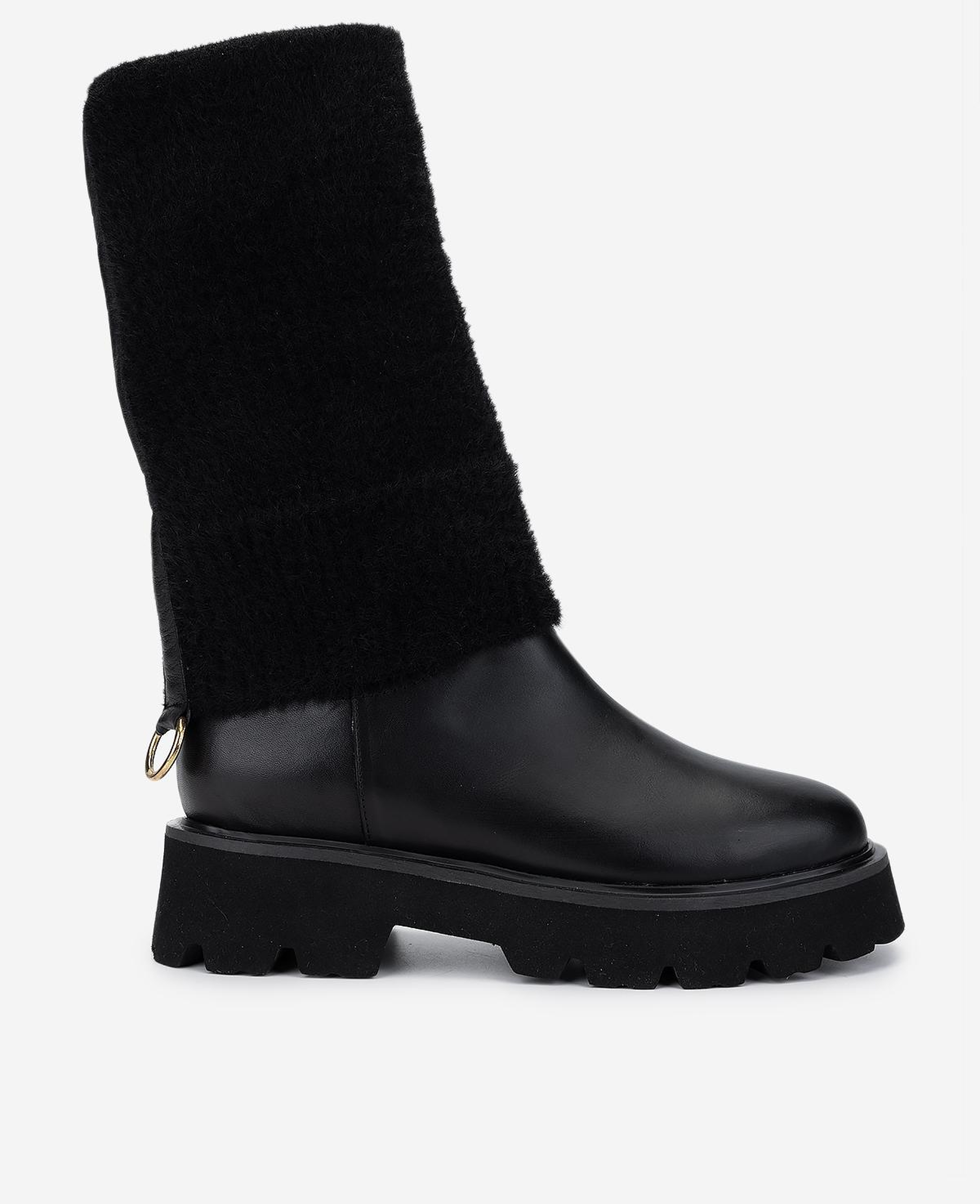 Valmenti Kadın Hakiki Deri Siyah Düz Bot