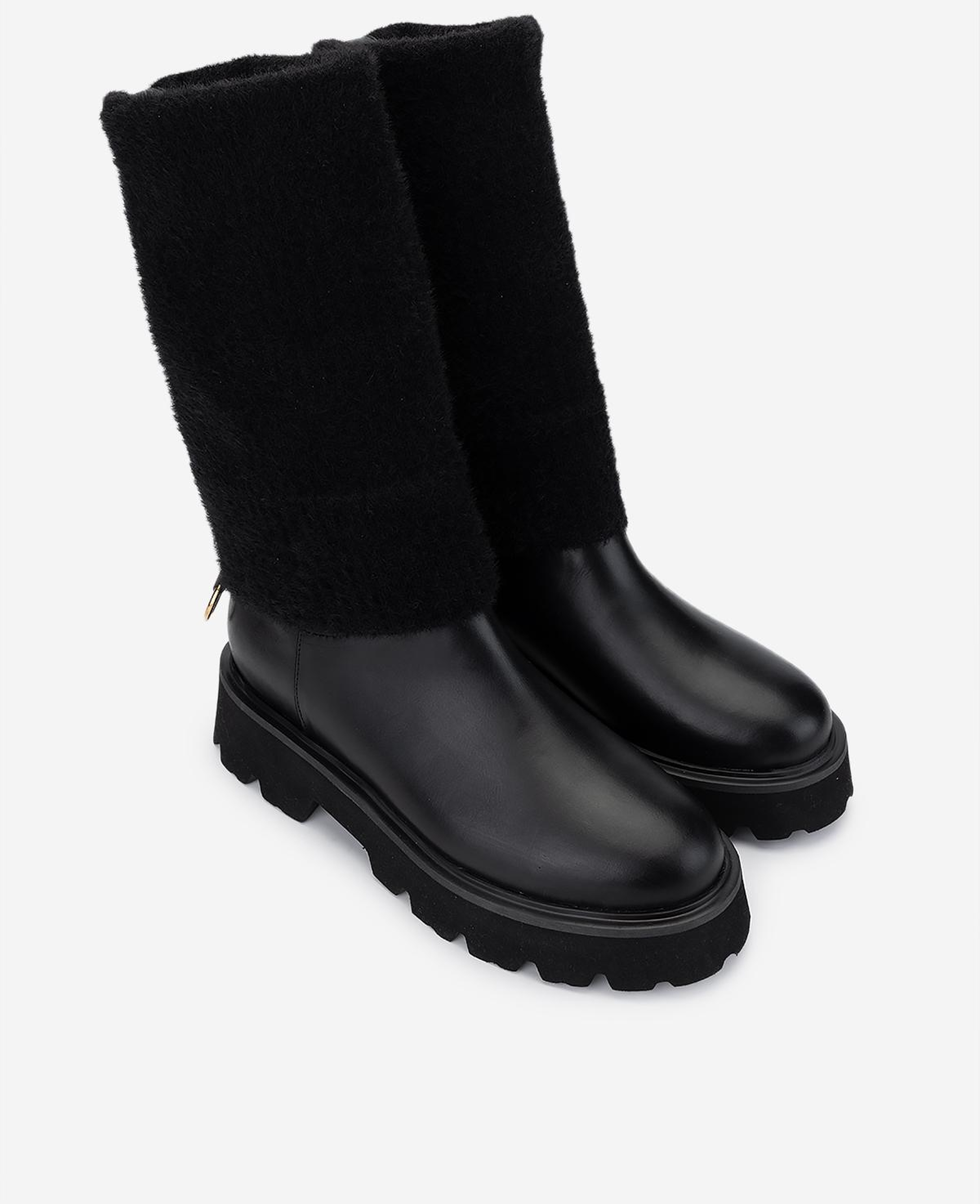 Valmenti Kadın Hakiki Deri Siyah Düz Bot