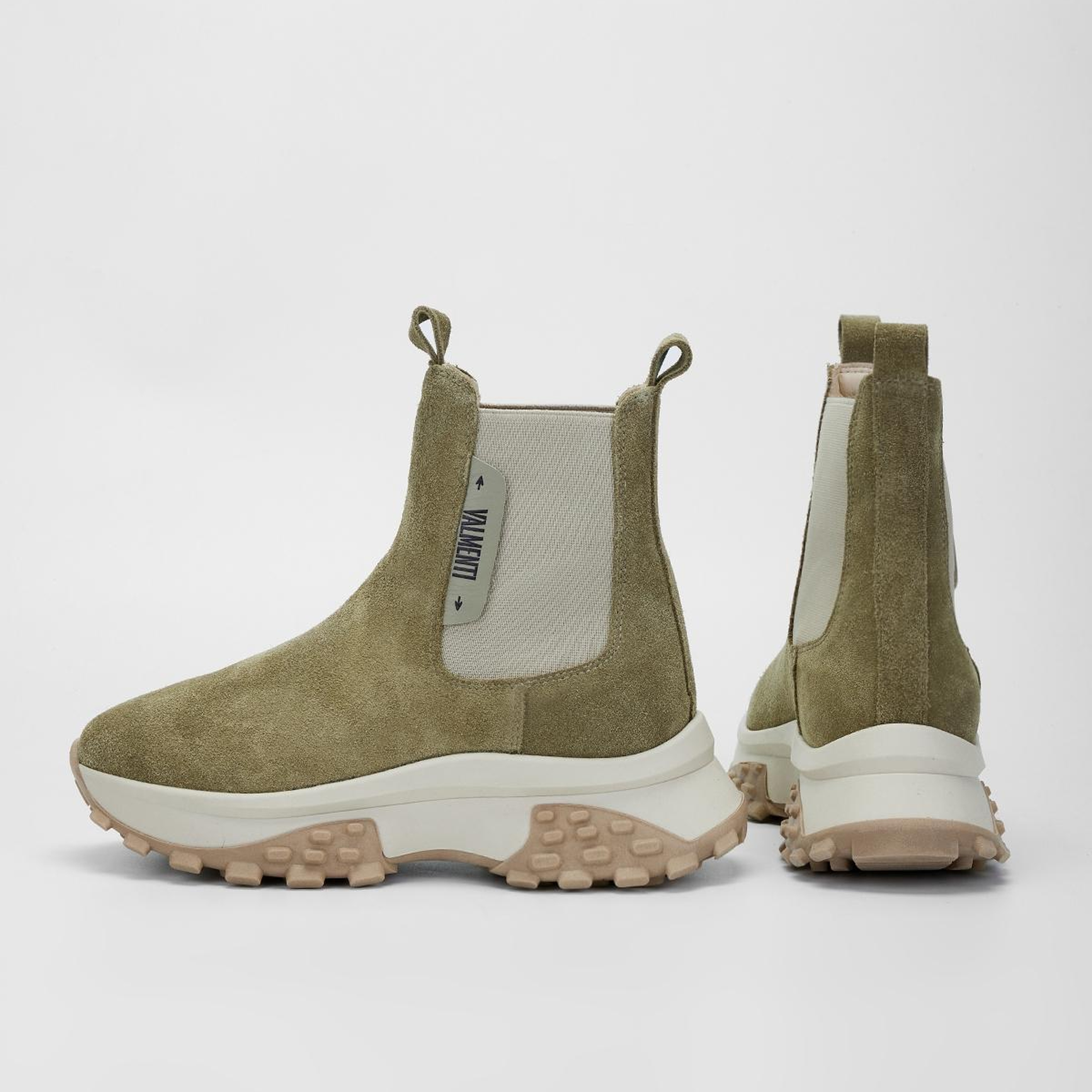 Valmenti Kadın Hakiki Deri Yeşil Düz Bot