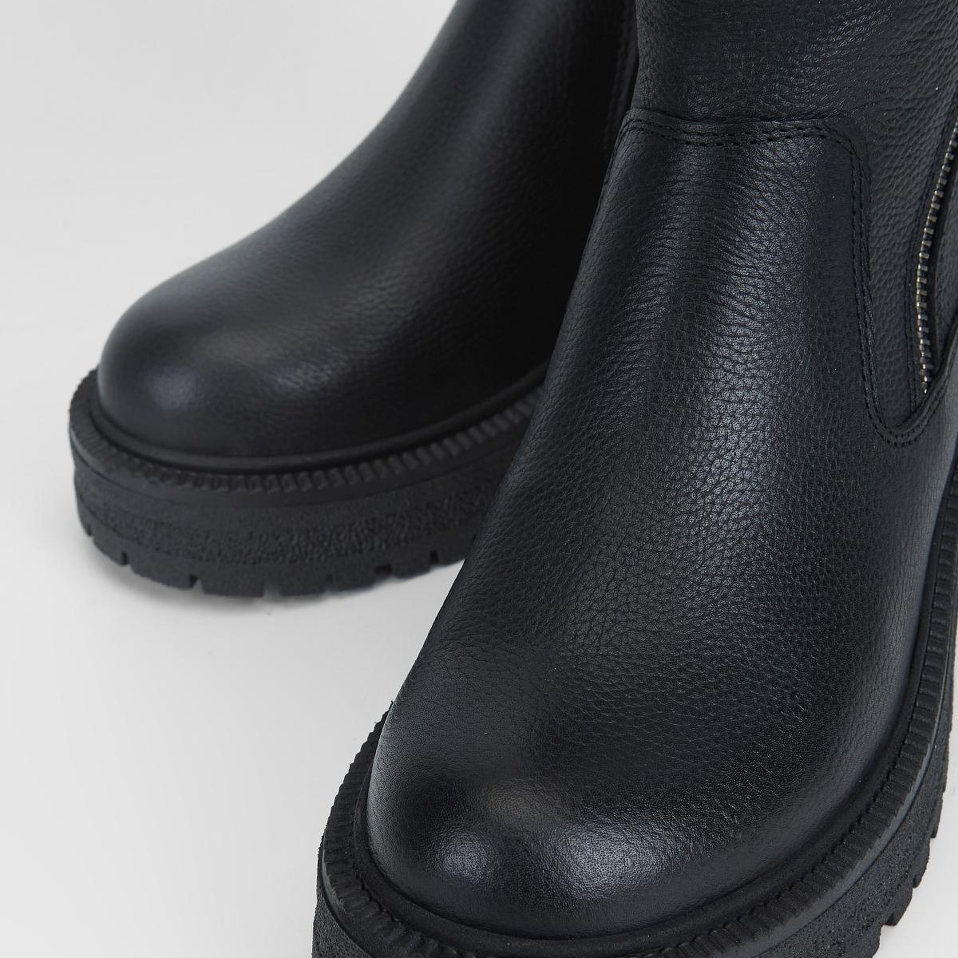 Valmenti Kadın Hakiki Deri Siyah Floter Düz Bot