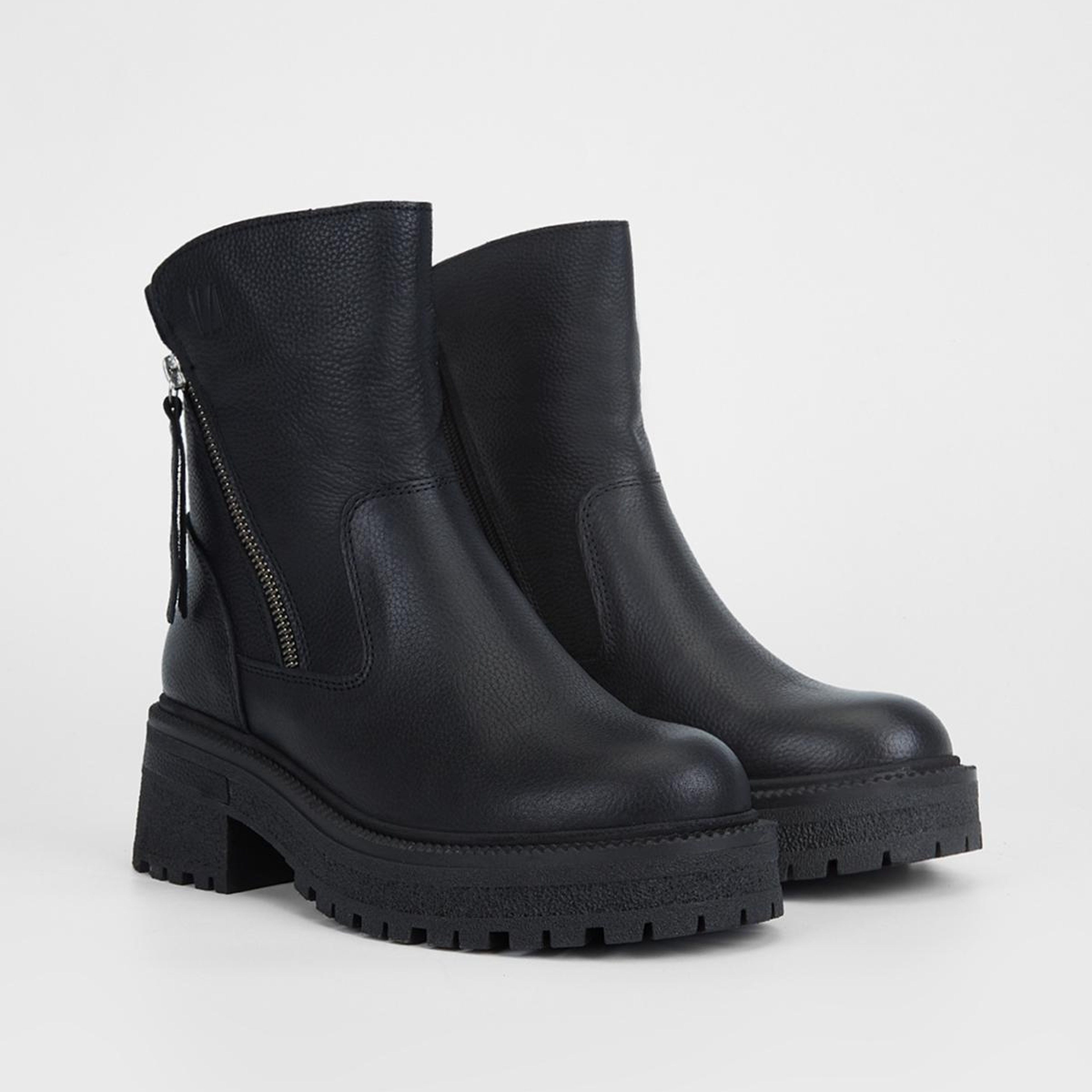 Valmenti Kadın Hakiki Deri Siyah Floter Düz Bot