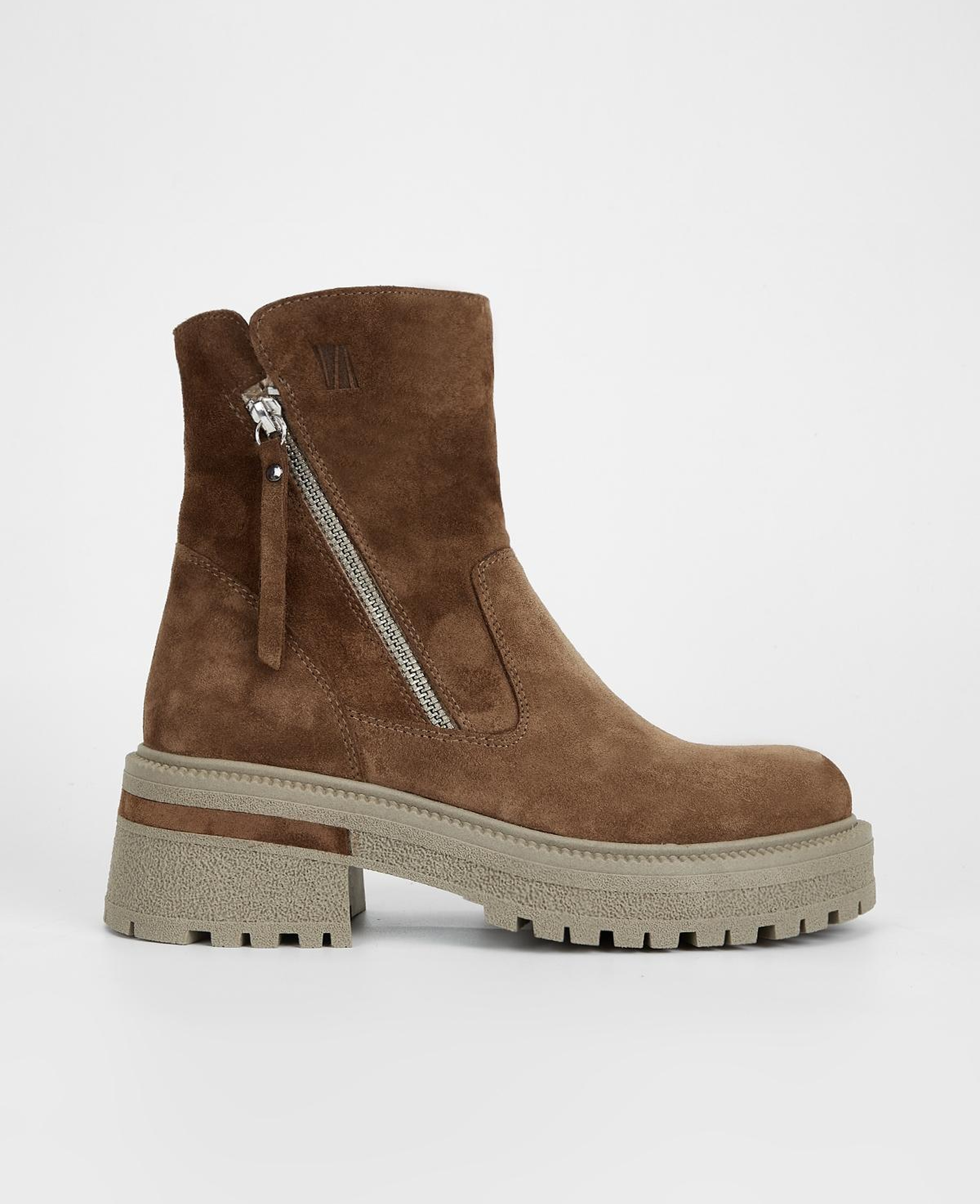 Valmenti Kadın Hakiki Deri Taba Süet Düz Bot