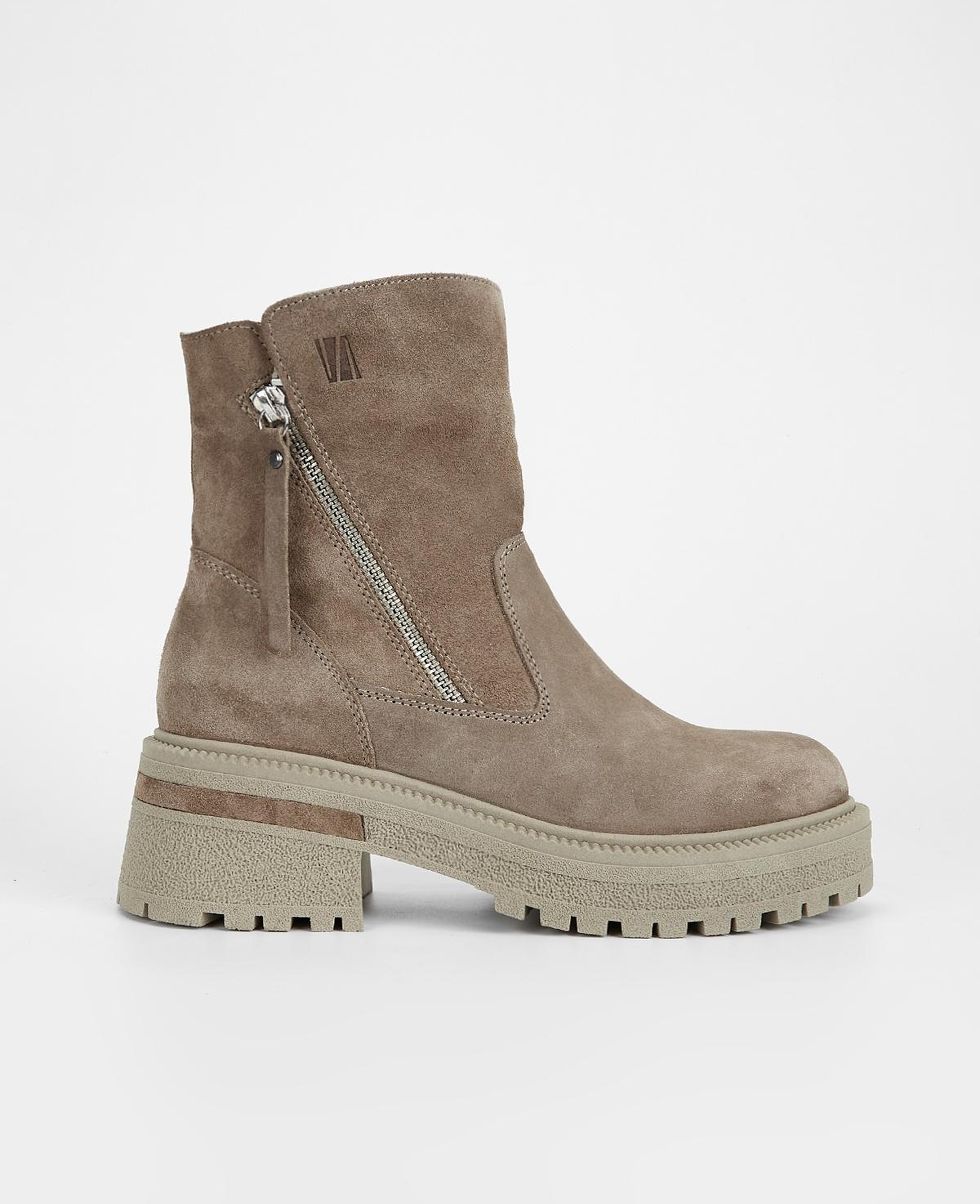 Valmenti Kadın Hakiki Deri Bej Süet Düz Bot