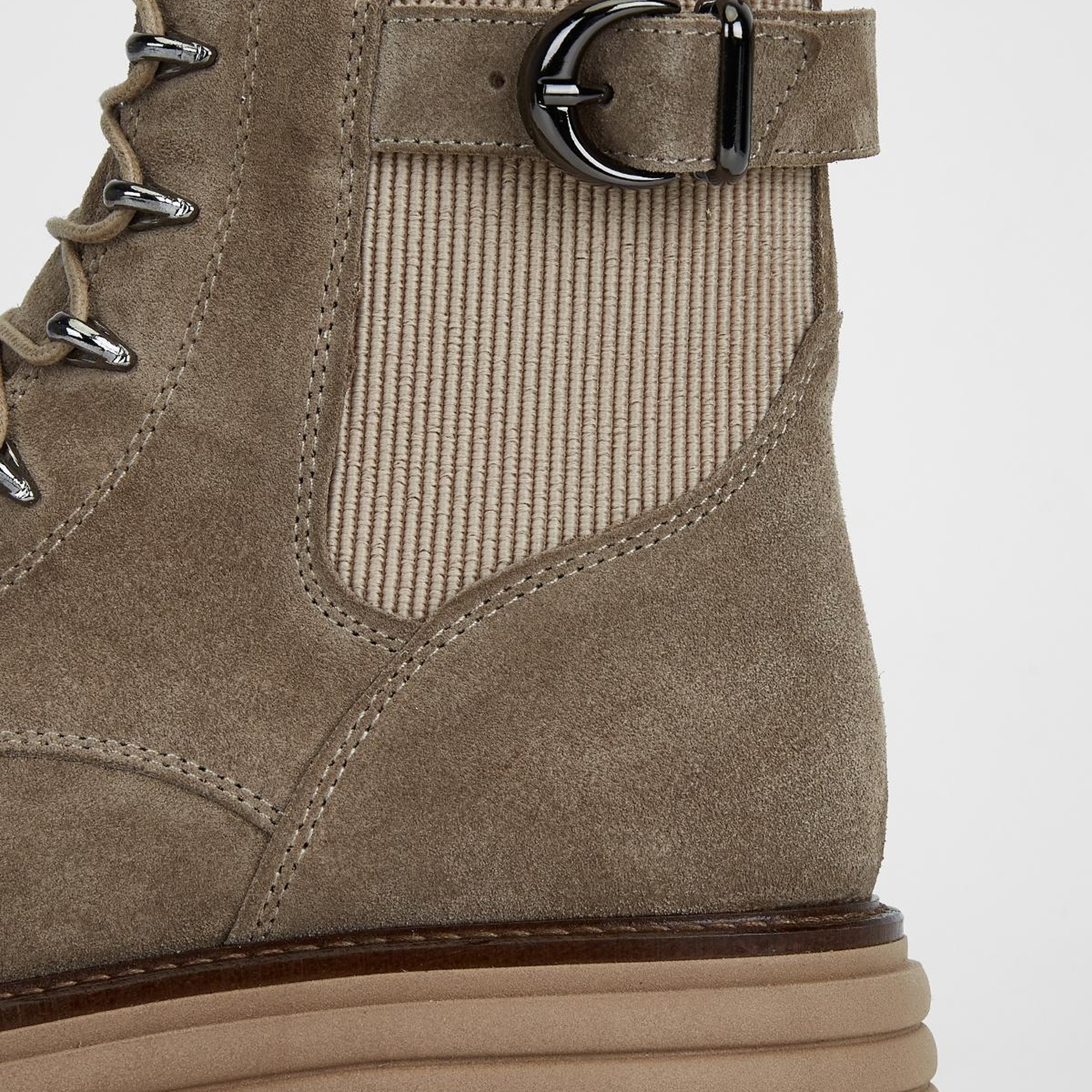 Valmenti Kadın Hakiki Deri Bej Süet Düz Bot