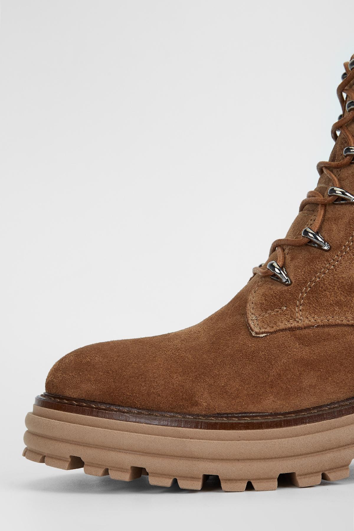 Valmenti Kadın Hakiki Deri Tütün Süet Düz Bot