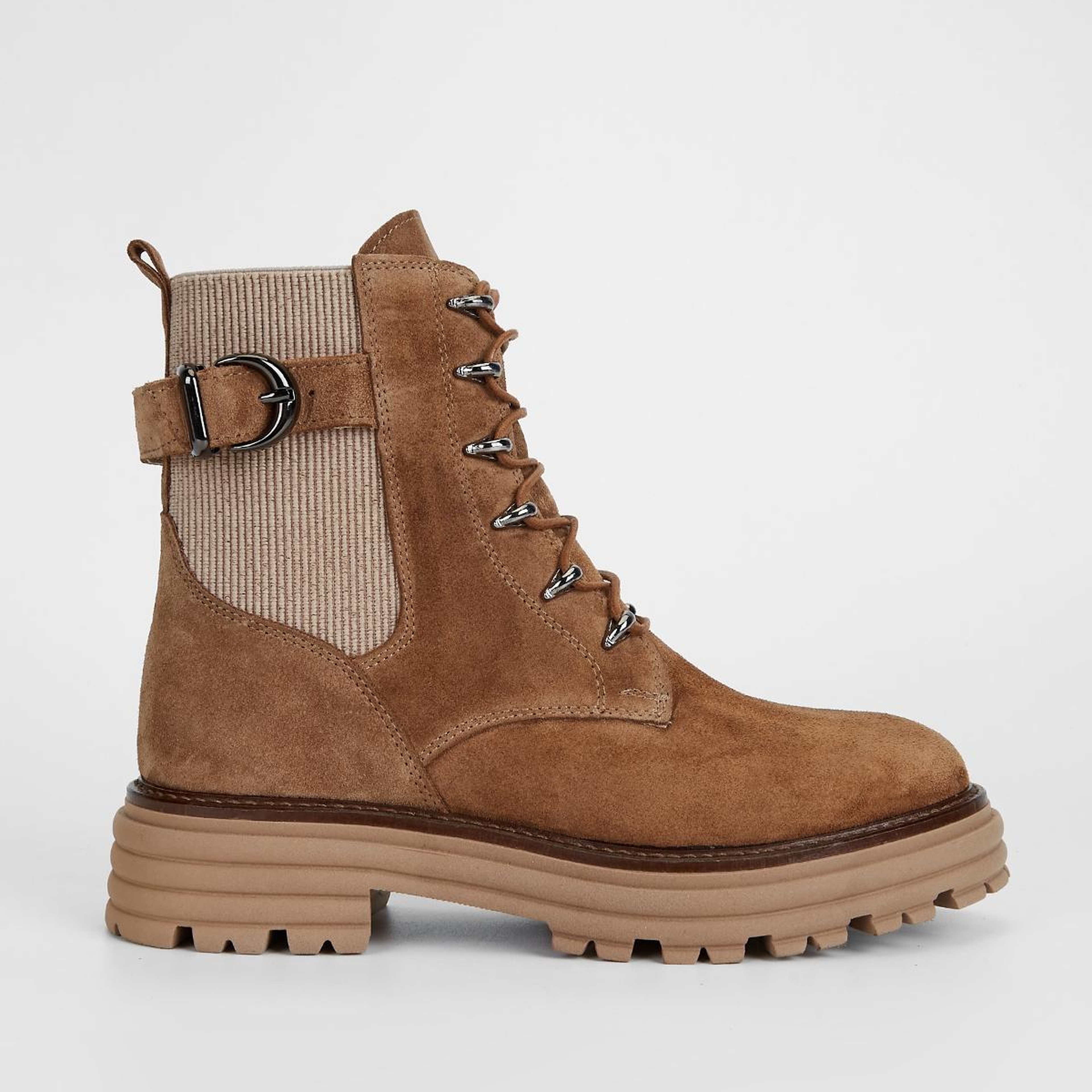 Valmenti Kadın Hakiki Deri Tütün Süet Düz Bot