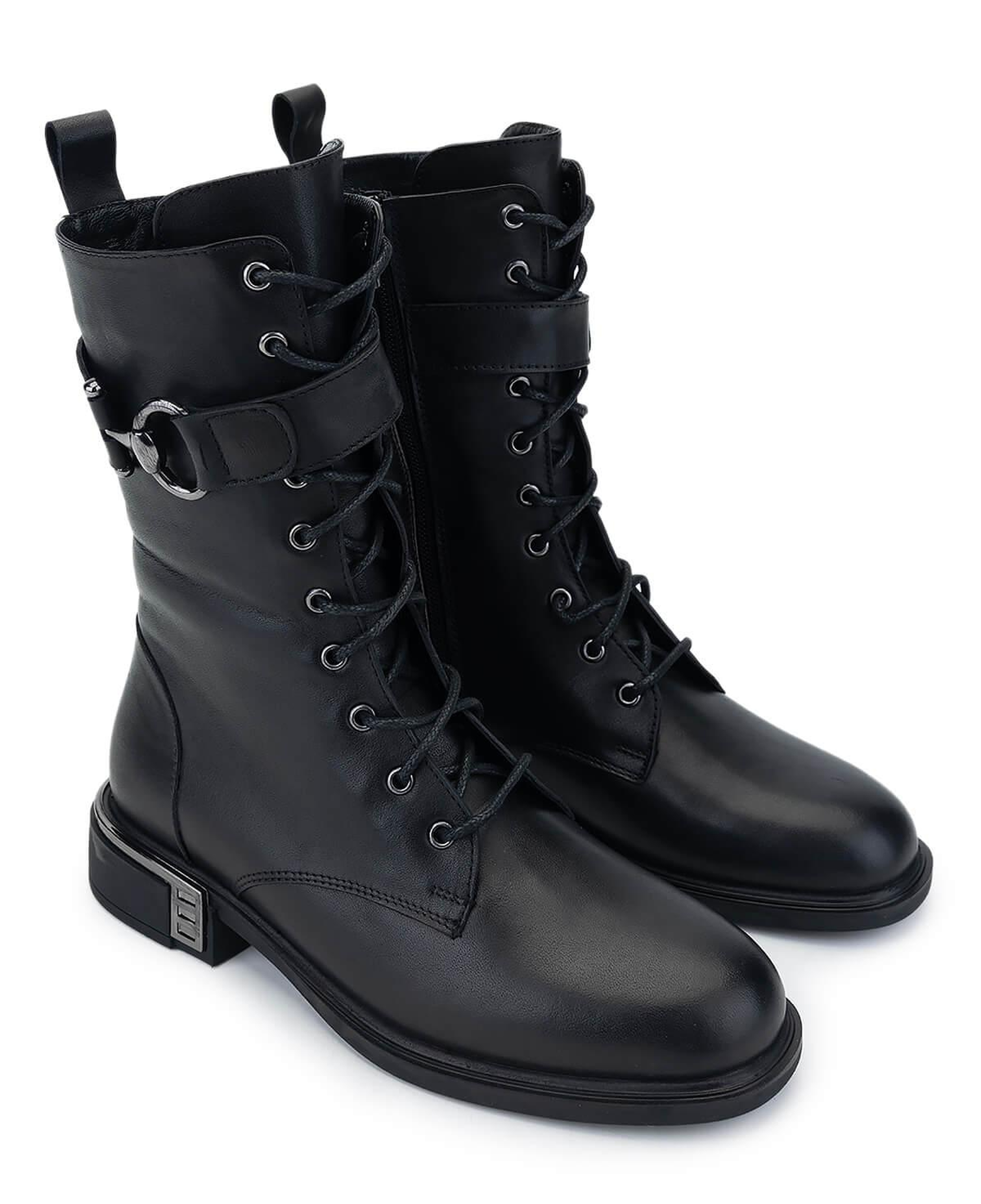 Tamer Tanca Kadın Hakiki Deri Siyah Deri Casual Bot